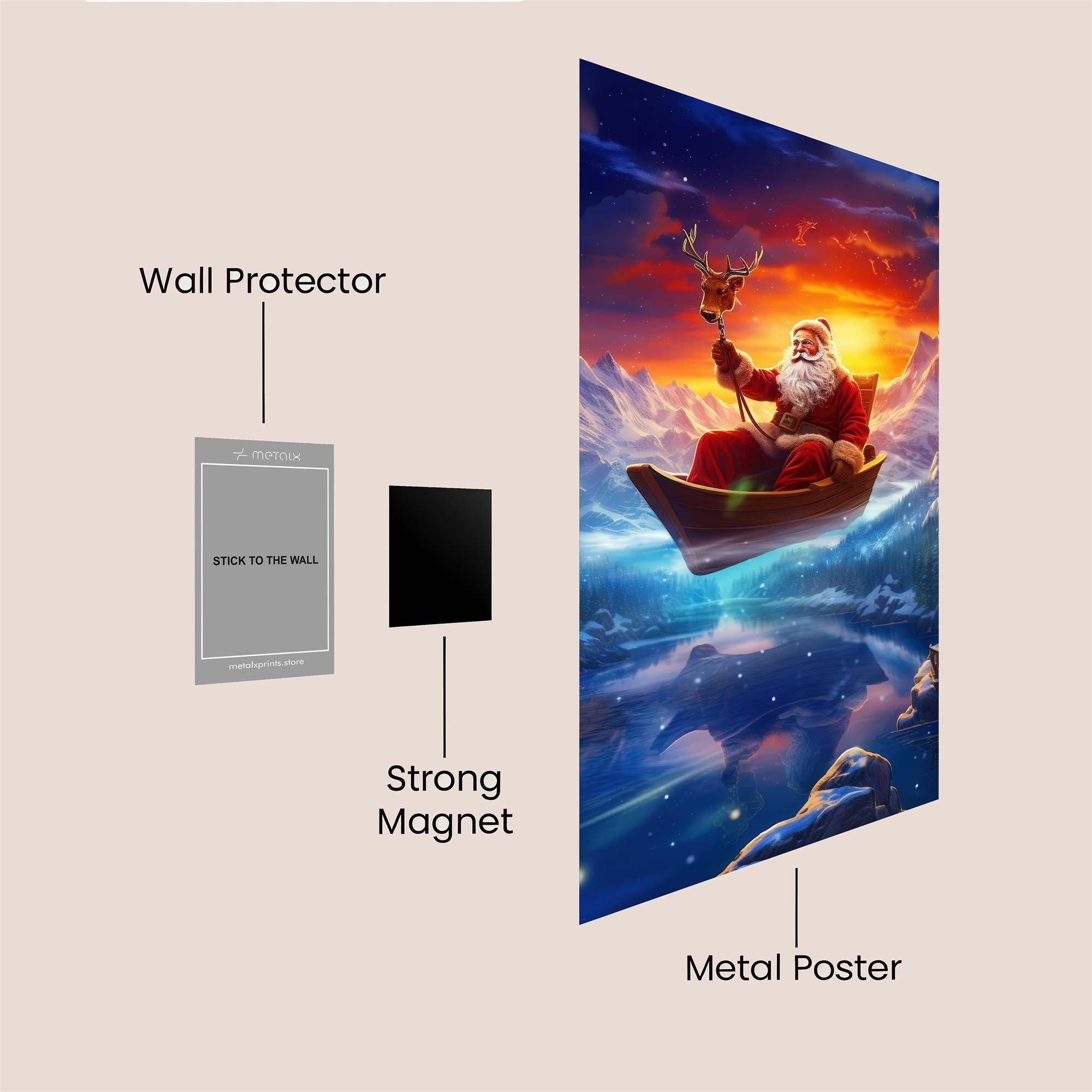 Santa Soars Safe Wall Magnetic / M