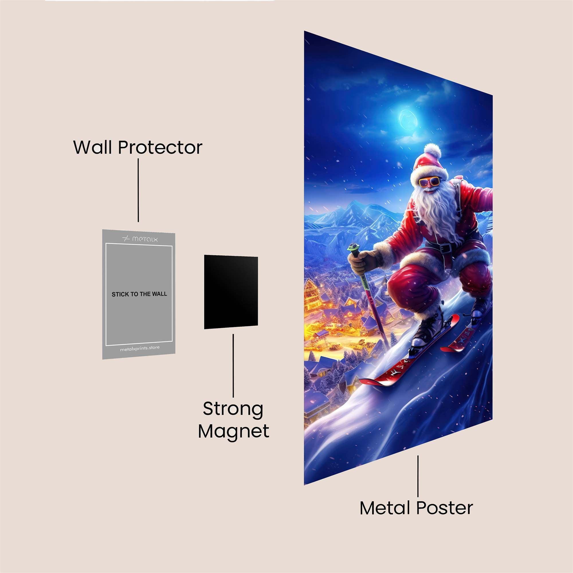 Santa Soars Safe Wall Magnetic / M