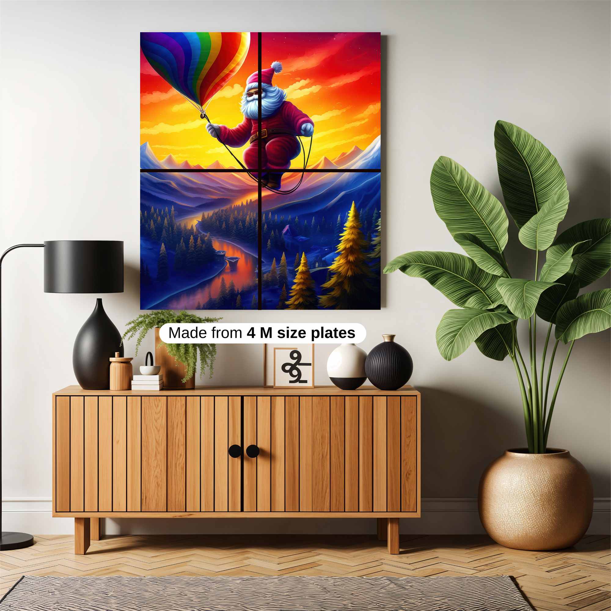 Santa Soaring Safe Wall Magnetic / M