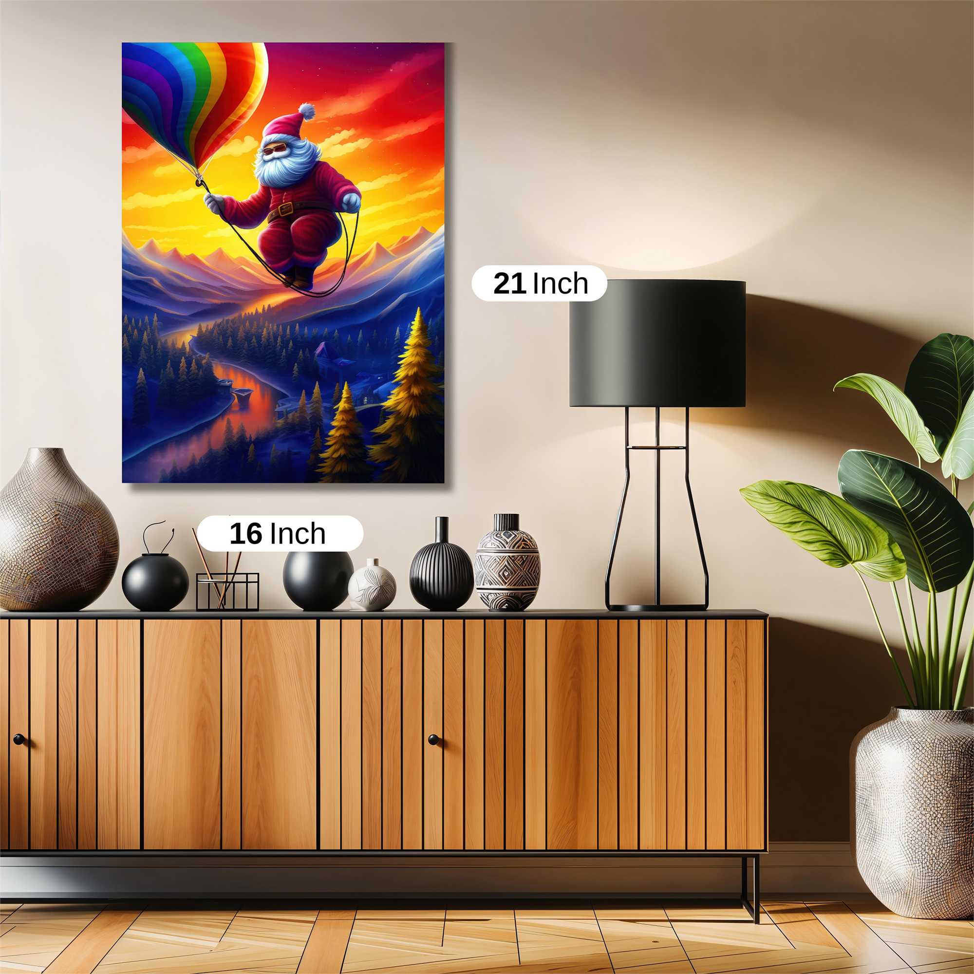 Santa Soaring Safe Wall Magnetic / M