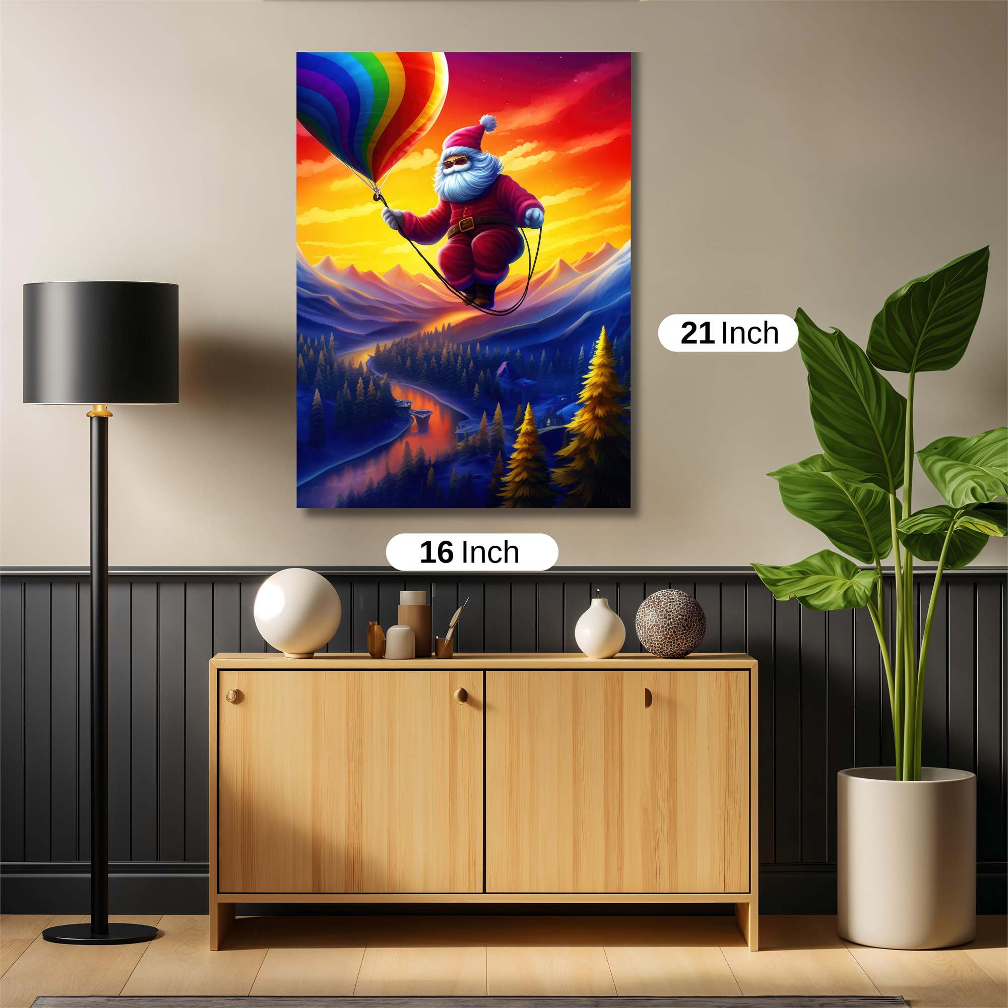 Santa Soaring Safe Wall Magnetic / M