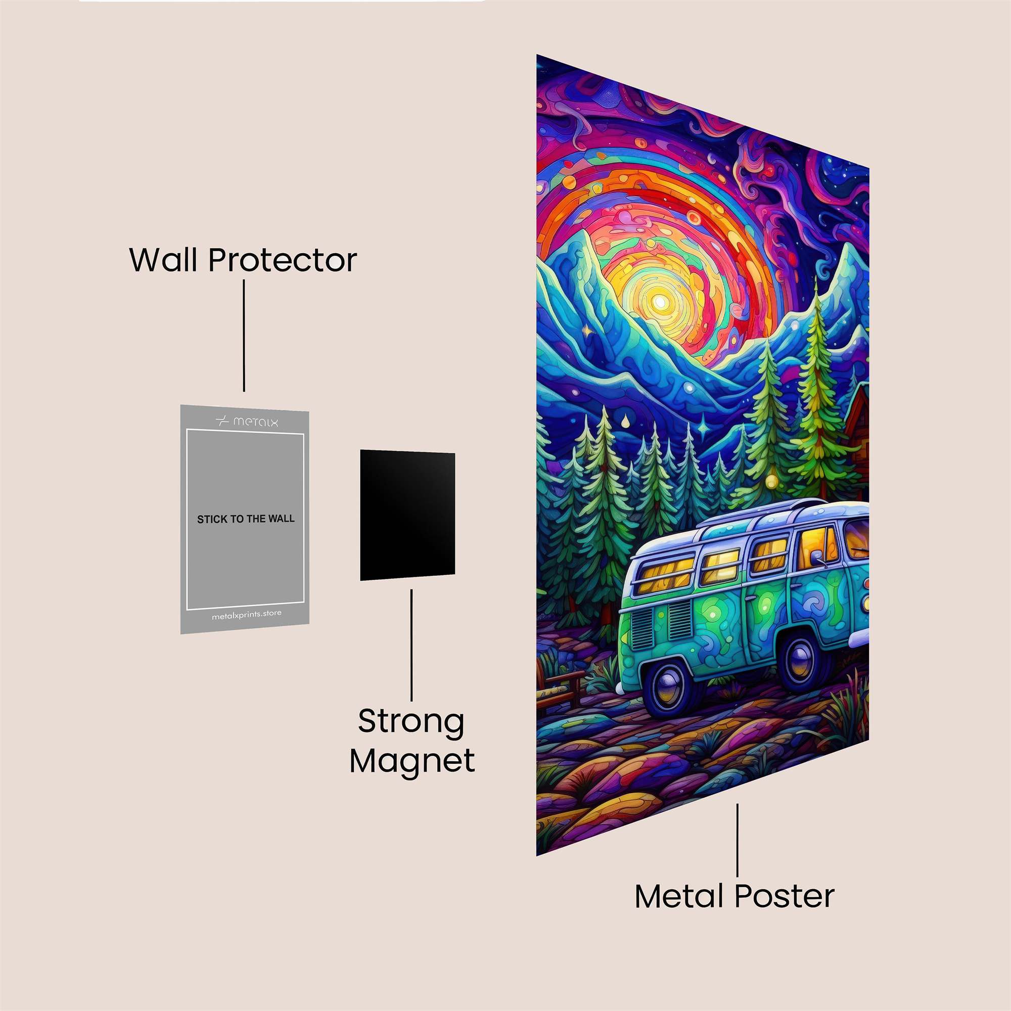 Psychedelic Journey Safe Wall Magnetic / M