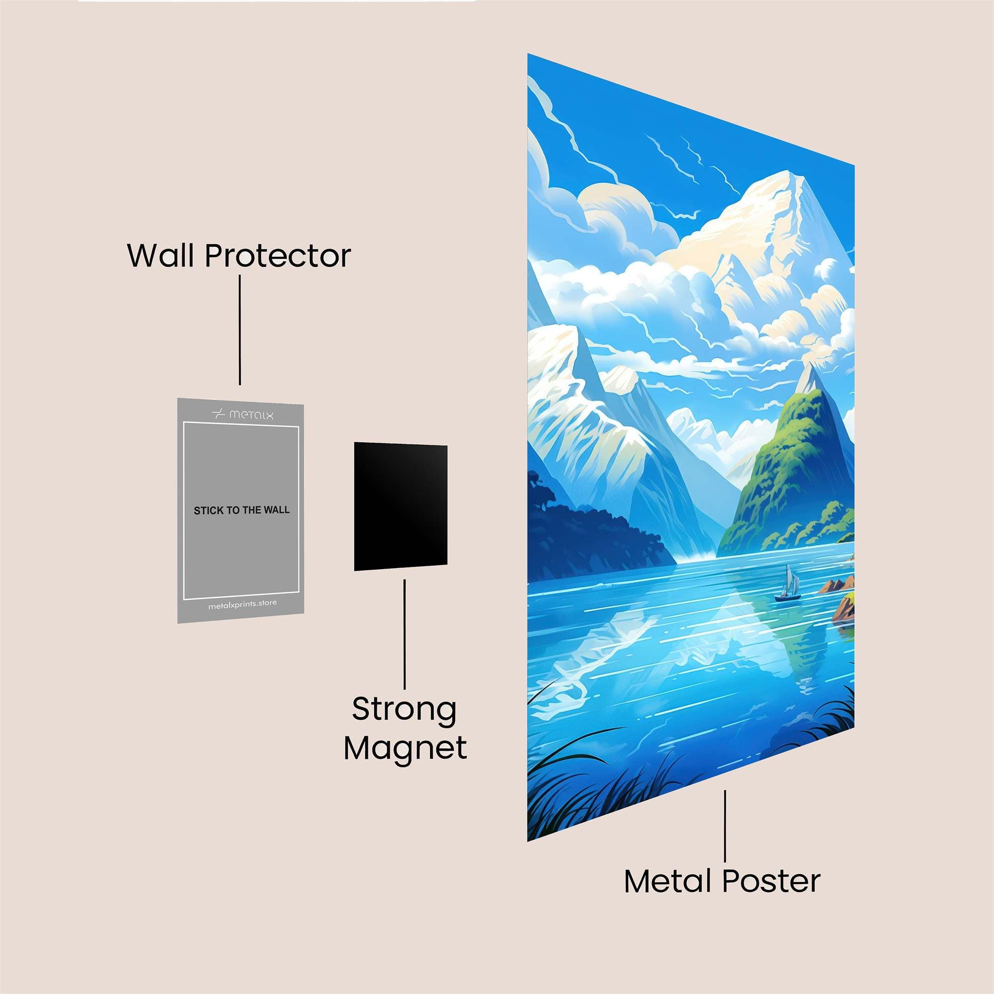 Mountain Serenity Safe Wall Magnetic / M