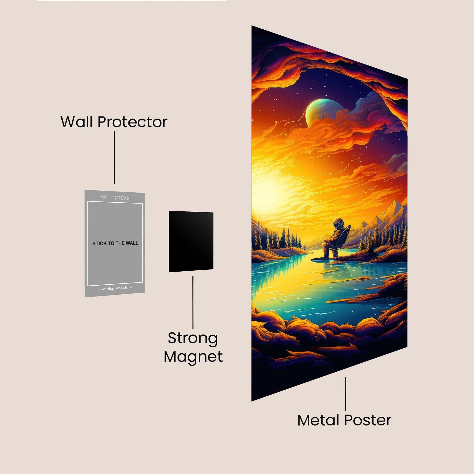 Astronaut Serenity Safe Wall Magnetic / M