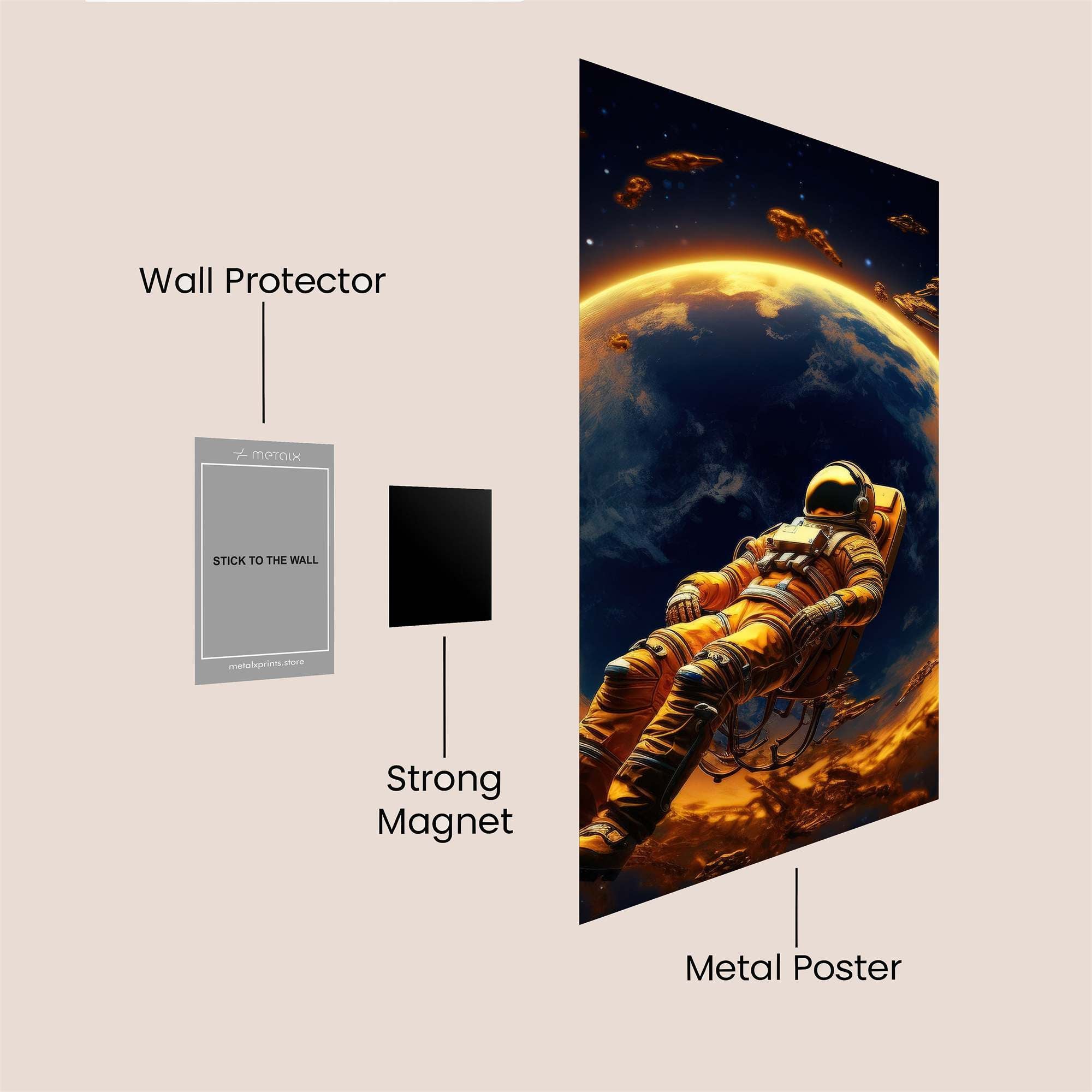 Astronaut Dream Safe Wall Magnetic / M