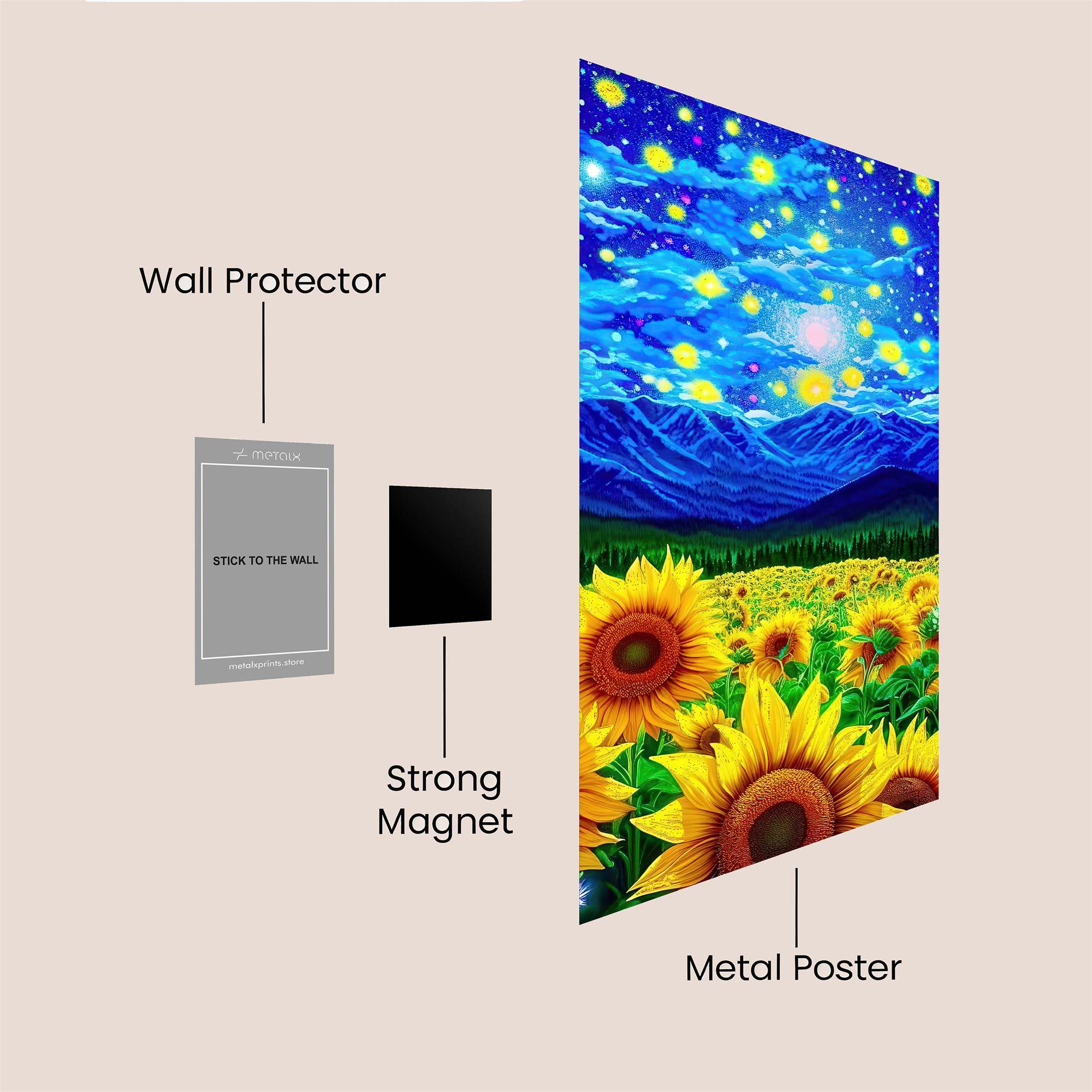 Van Gogh's Dreamscape Safe Wall Magnetic / M