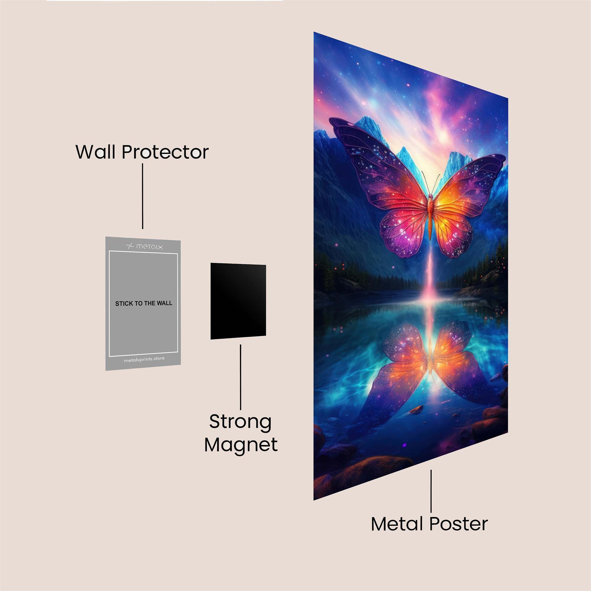 Butterfly Dreamscape Safe Wall Magnetic / M