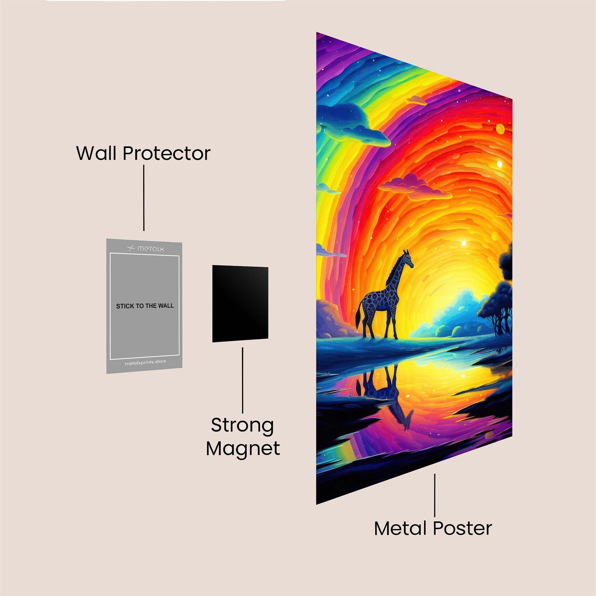 Giraffe Dreamscape Safe Wall Magnetic / M