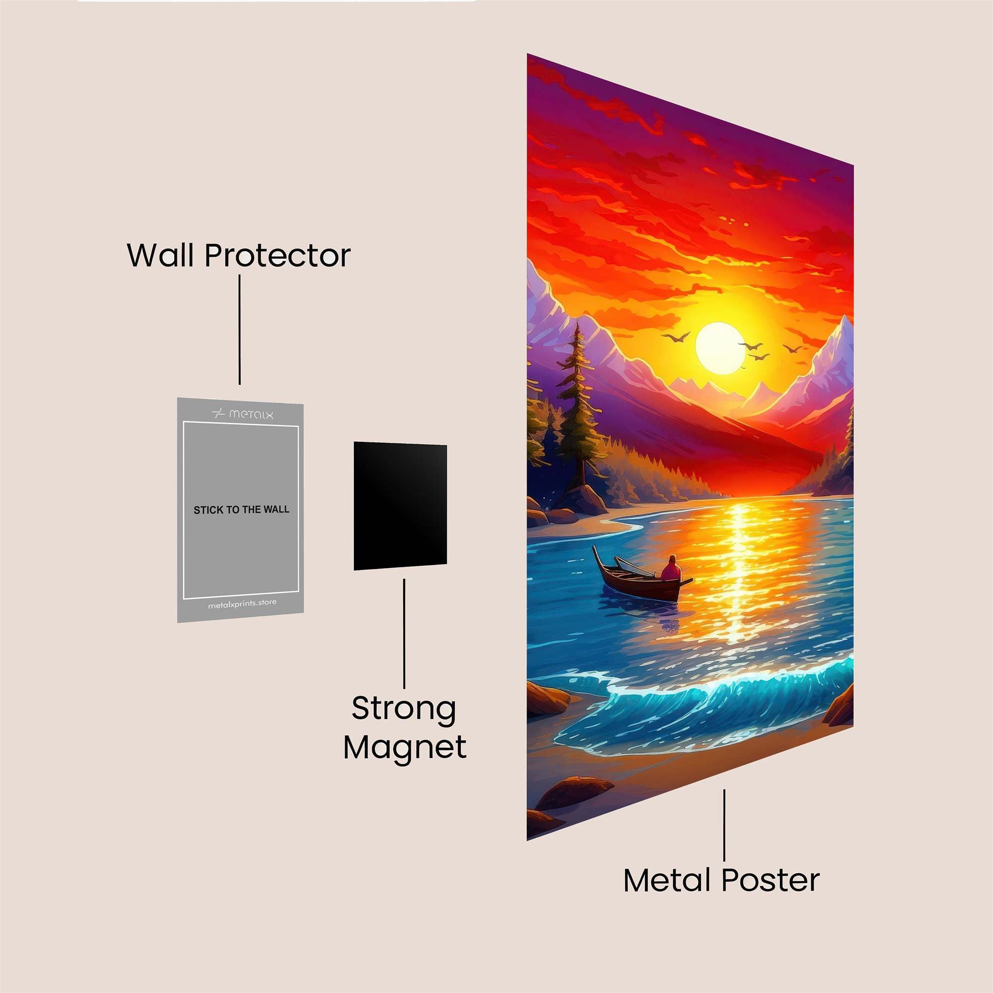 Sunset Serenity Safe Wall Magnetic / M