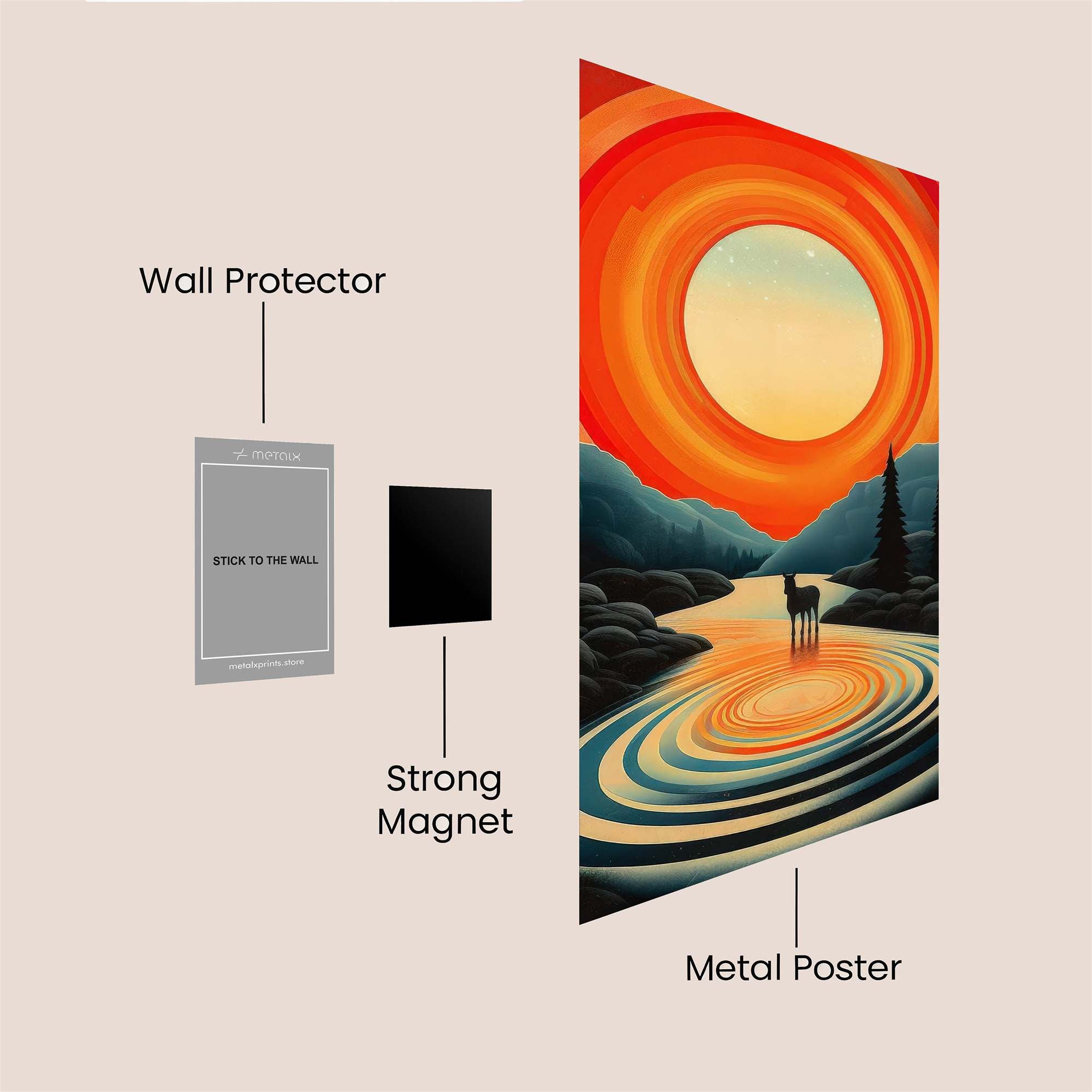 Deer Dreamscape Safe Wall Magnetic / M