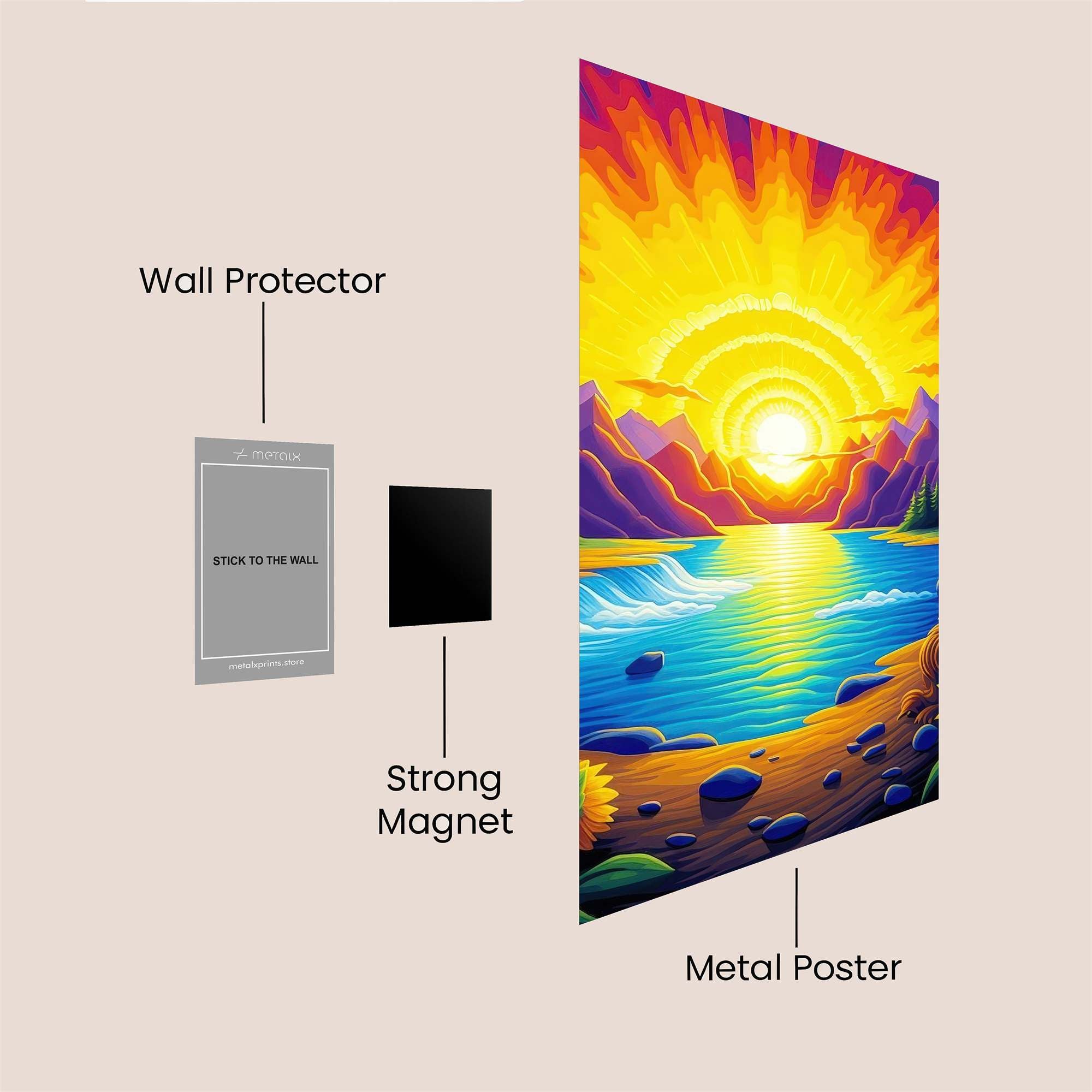 Sunrise Serenity Safe Wall Magnetic / M
