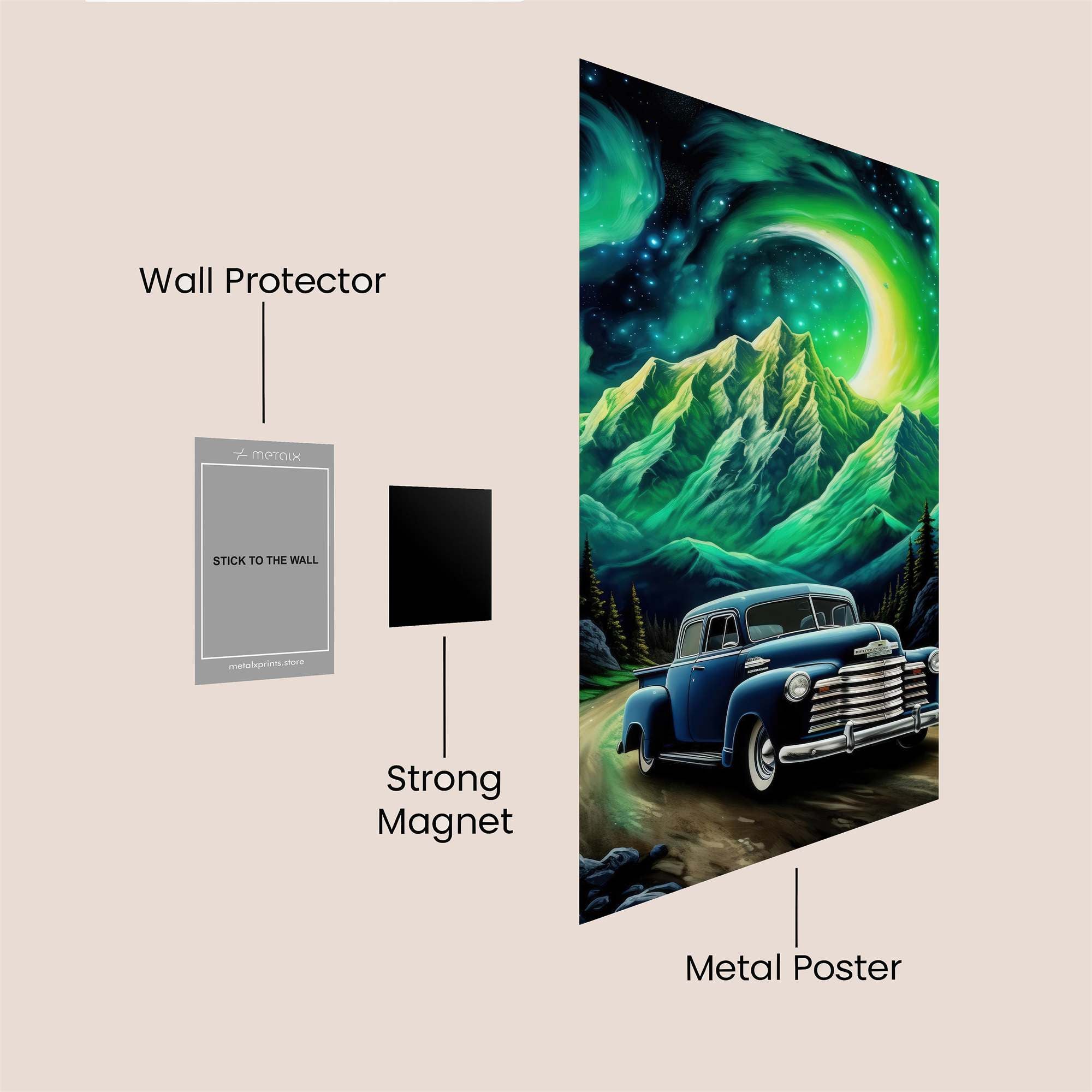 Aurora Adventure Safe Wall Magnetic / M