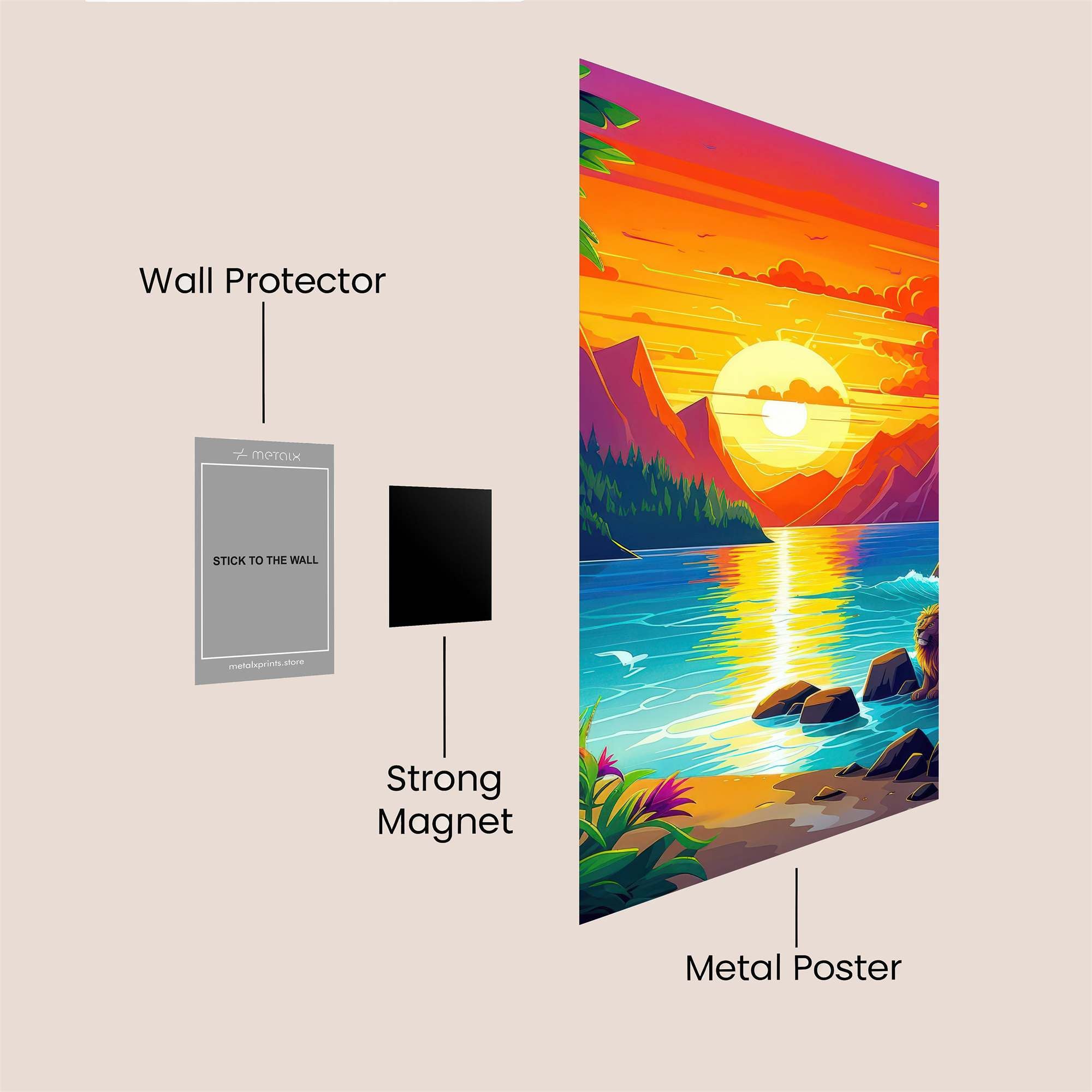 Lion Serenity Safe Wall Magnetic / M