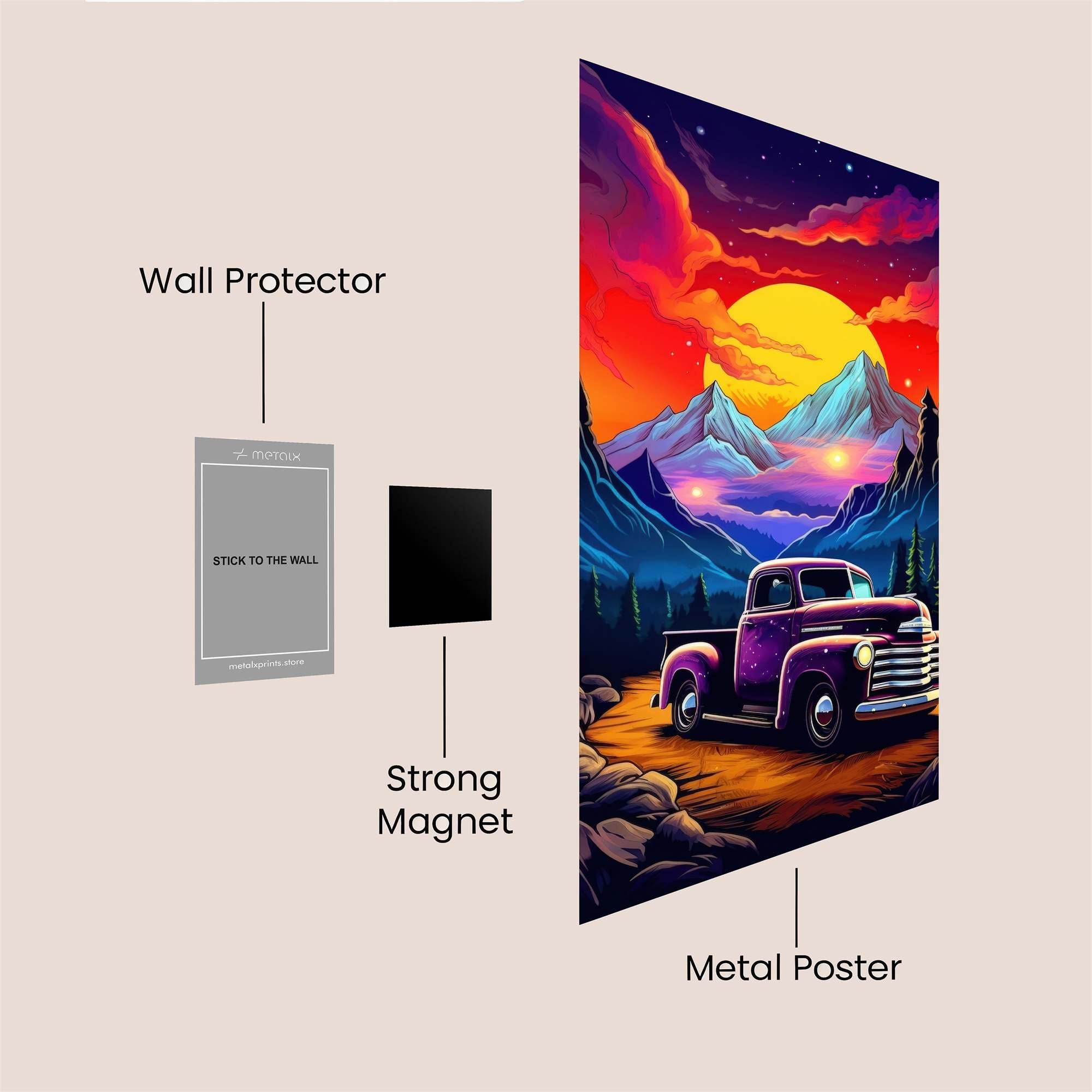 Sunset Serenity Safe Wall Magnetic / M