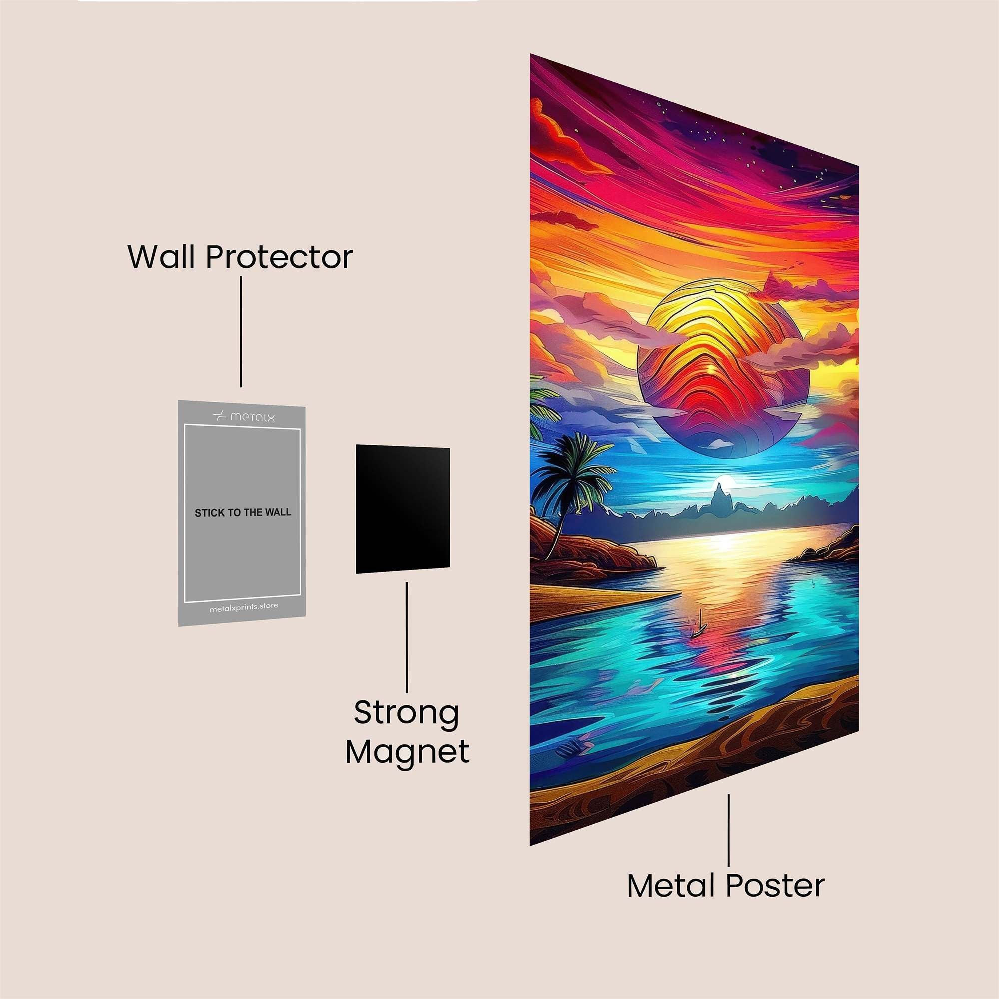 Sunset Rapture Safe Wall Magnetic / M