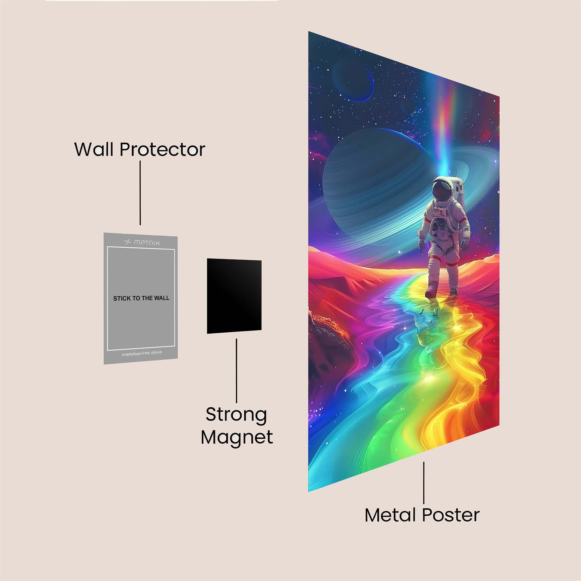 Astronaut Dreamscape Safe Wall Magnetic / M