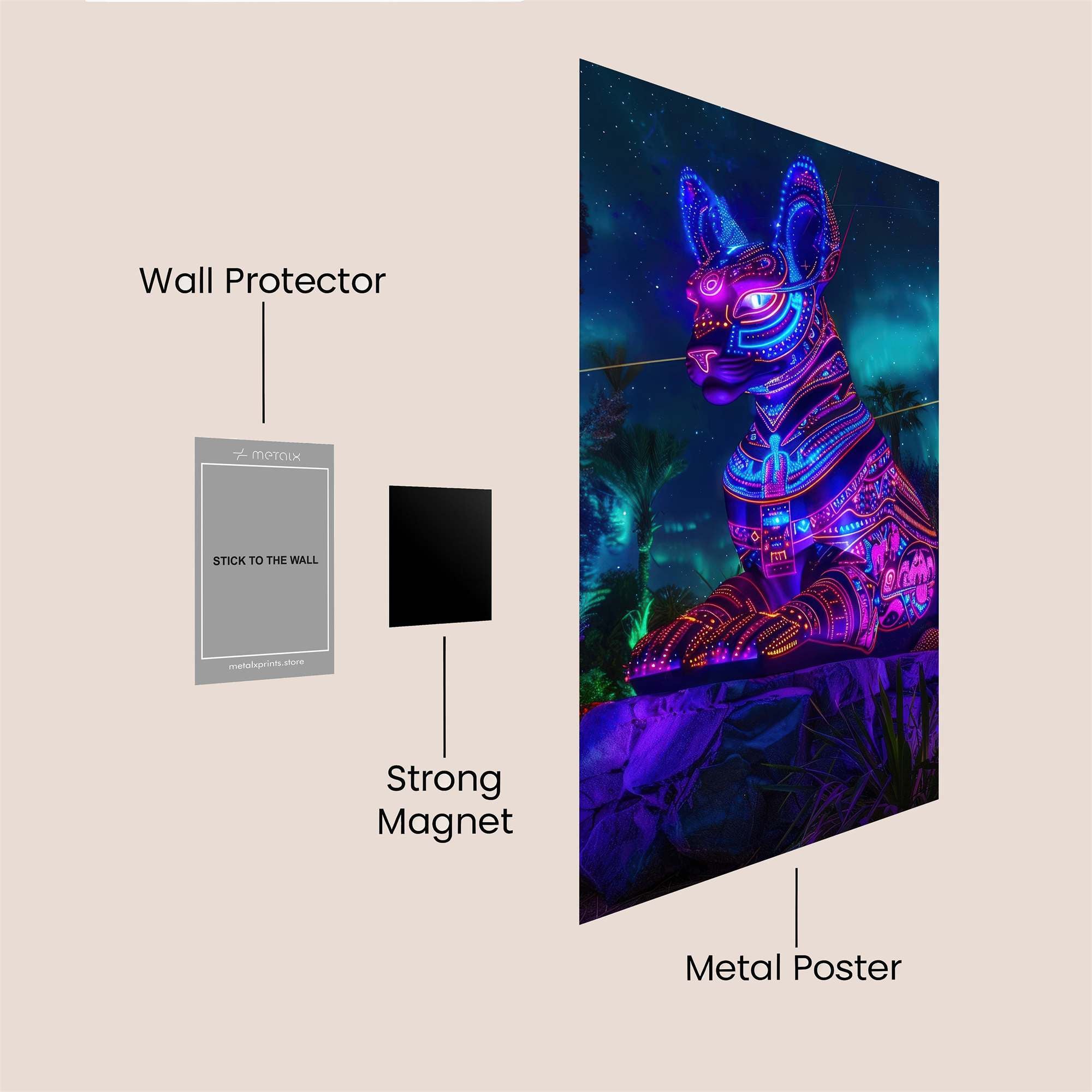 Neon Sphinx Safe Wall Magnetic / M