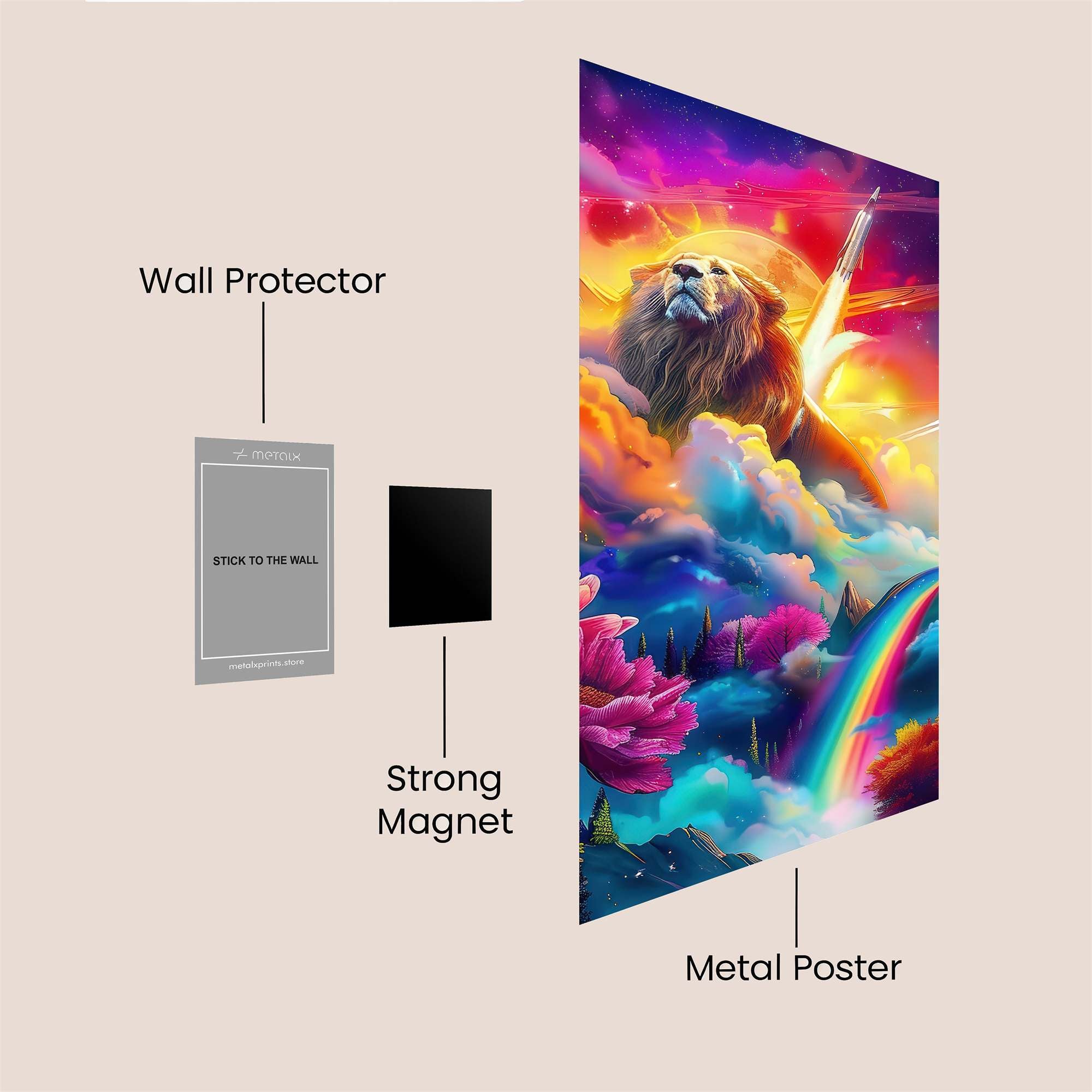 Lion Ascension Safe Wall Magnetic / M