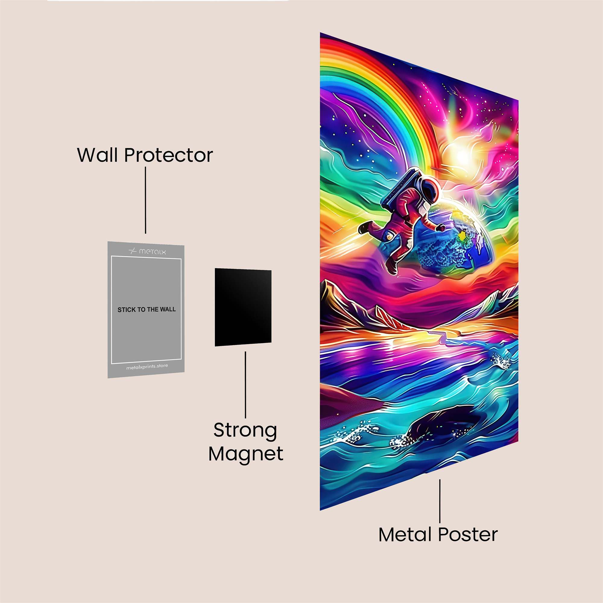 Astronaut Dreamscape Safe Wall Magnetic / M