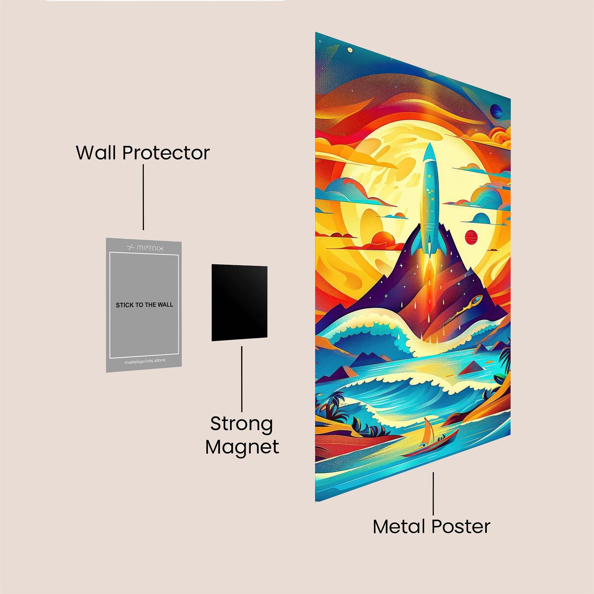 Rocket Euphoria Safe Wall Magnetic / M