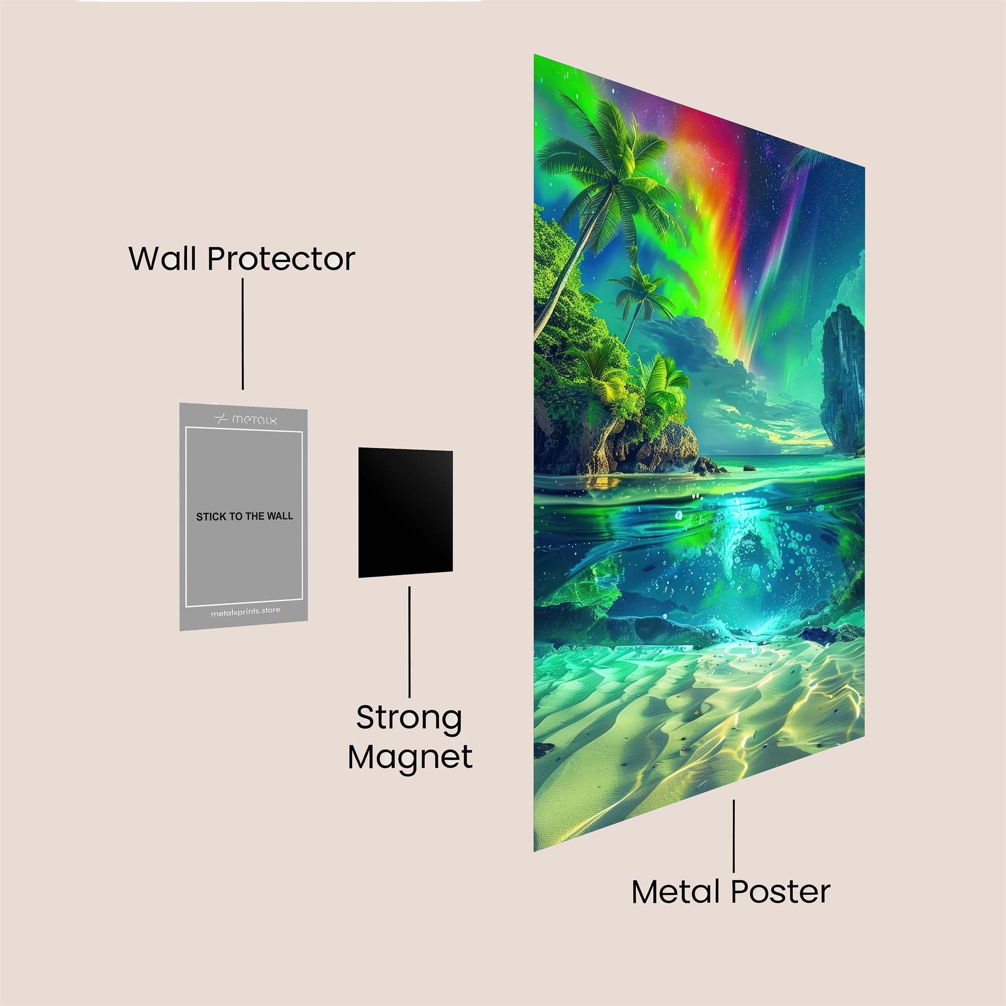 Aurora Paradise Safe Wall Magnetic / M