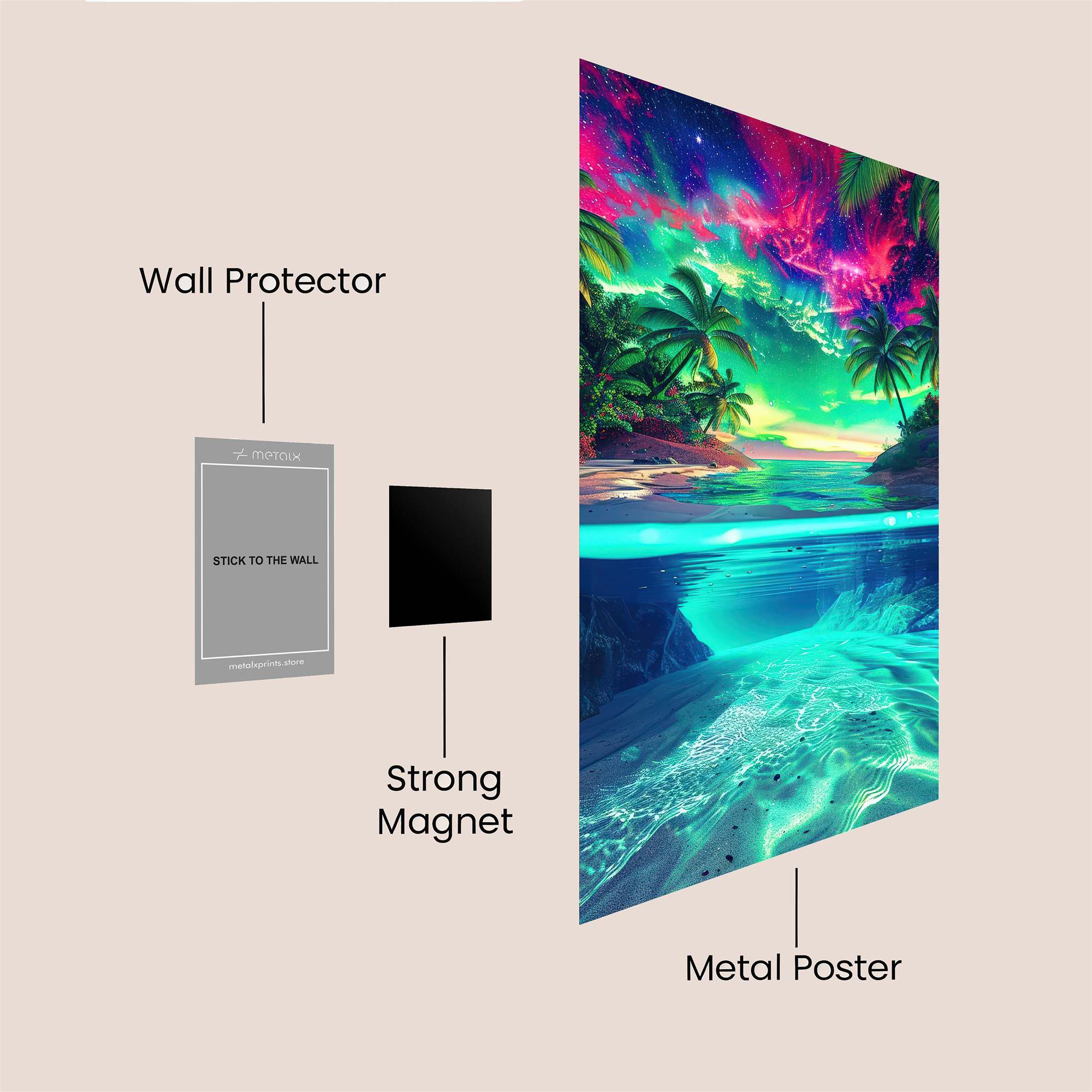 Neon Paradise Safe Wall Magnetic / M