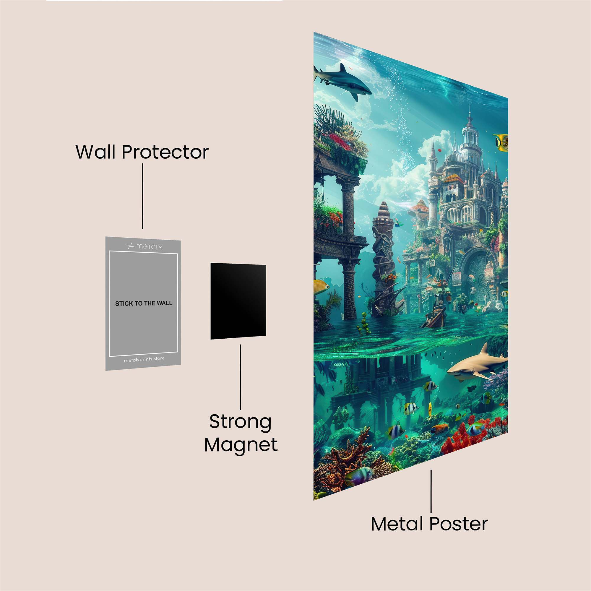 Atlantis Enchantment Safe Wall Magnetic / M