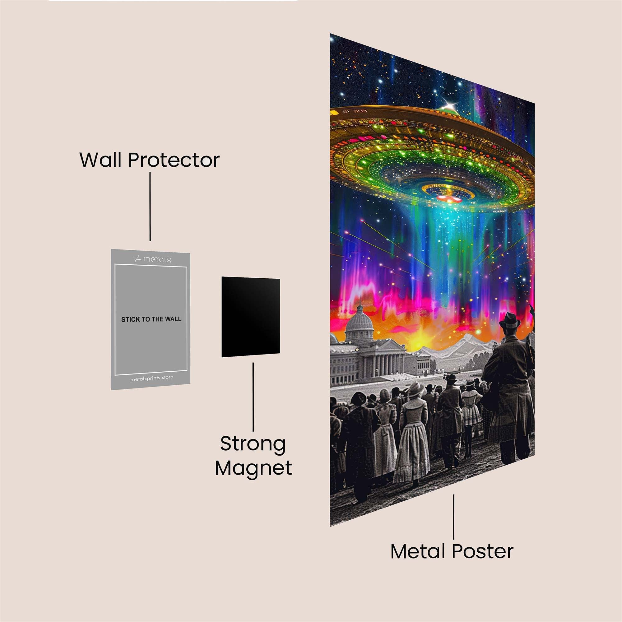UFO Arrival Safe Wall Magnetic / M