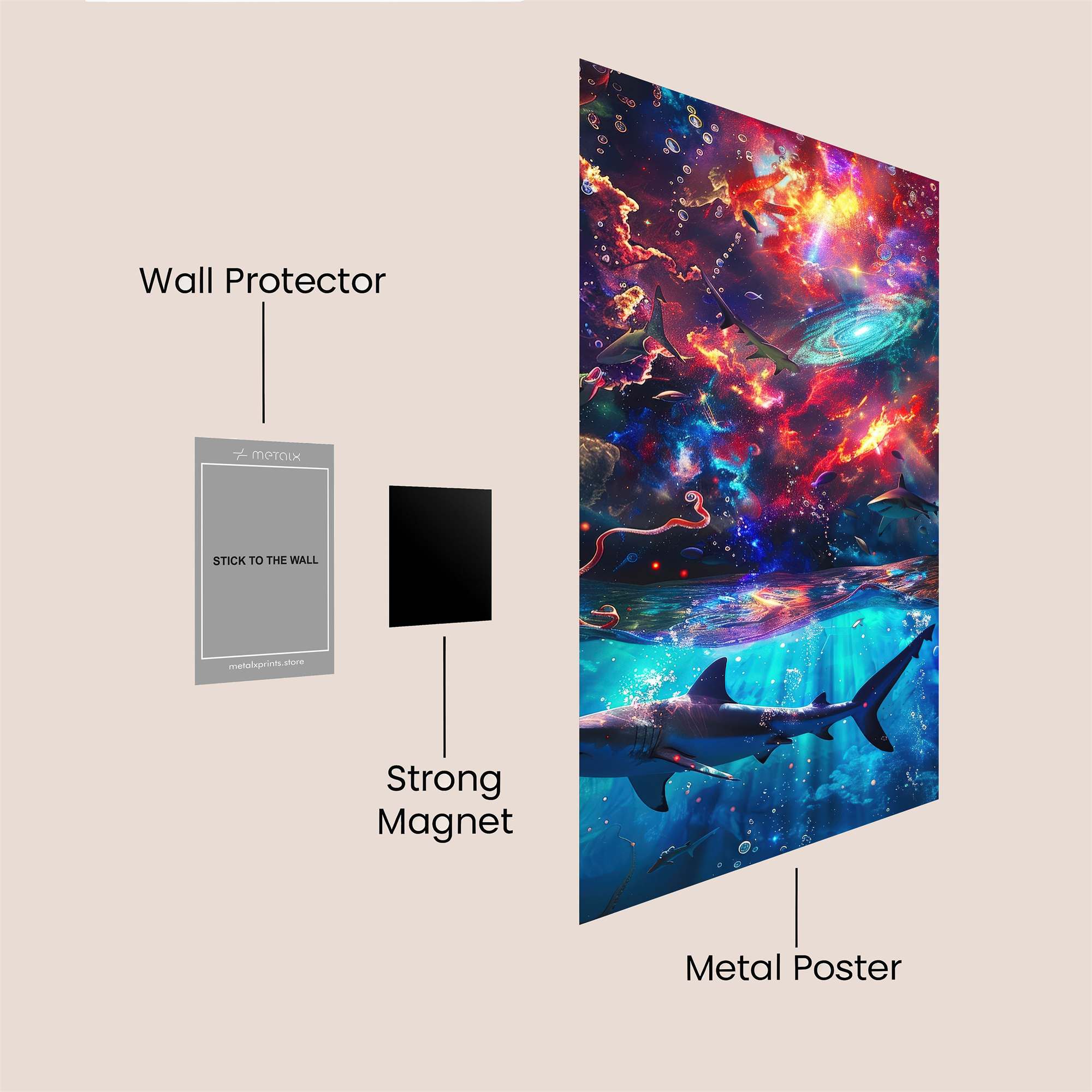 Shark Nebula Safe Wall Magnetic / M
