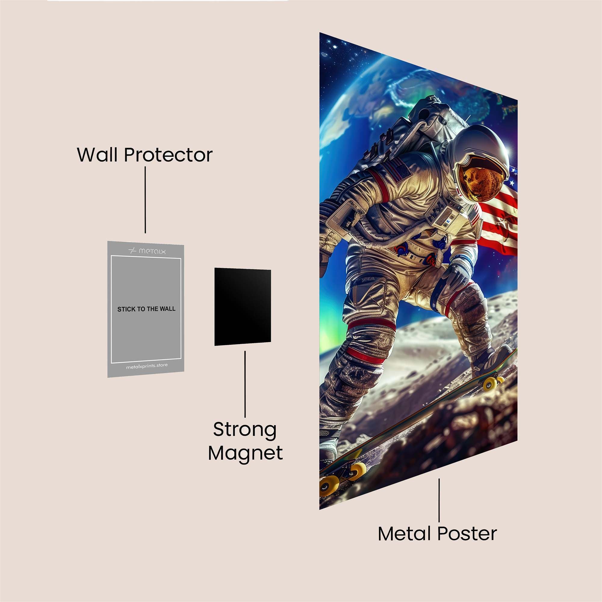 Astronaut Whimsy Safe Wall Magnetic / M