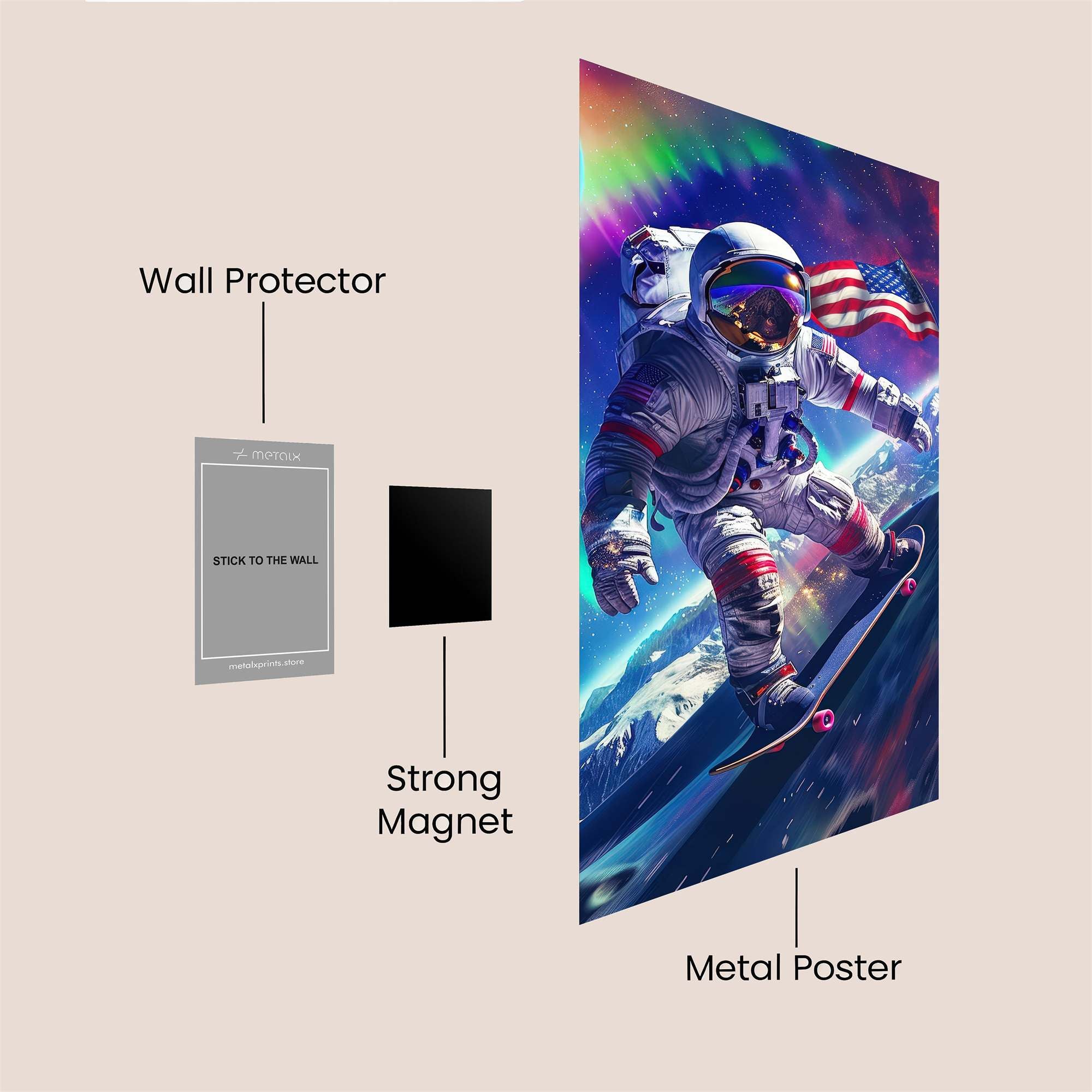 Astronaut Radiance Safe Wall Magnetic / M