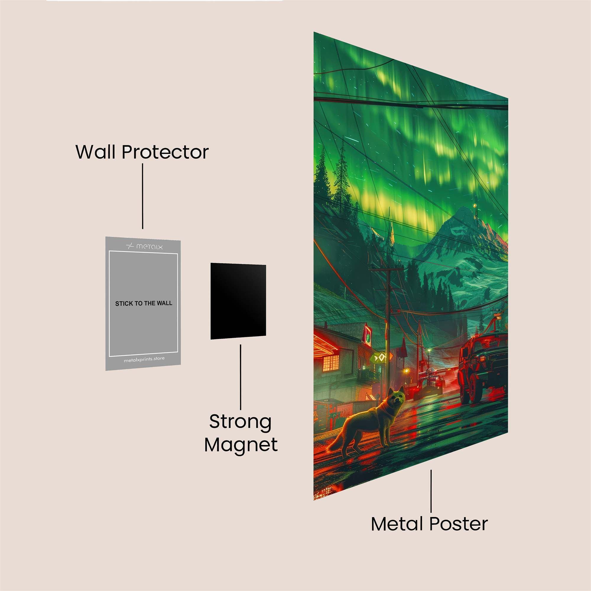 Aurora Whisper Safe Wall Magnetic / M