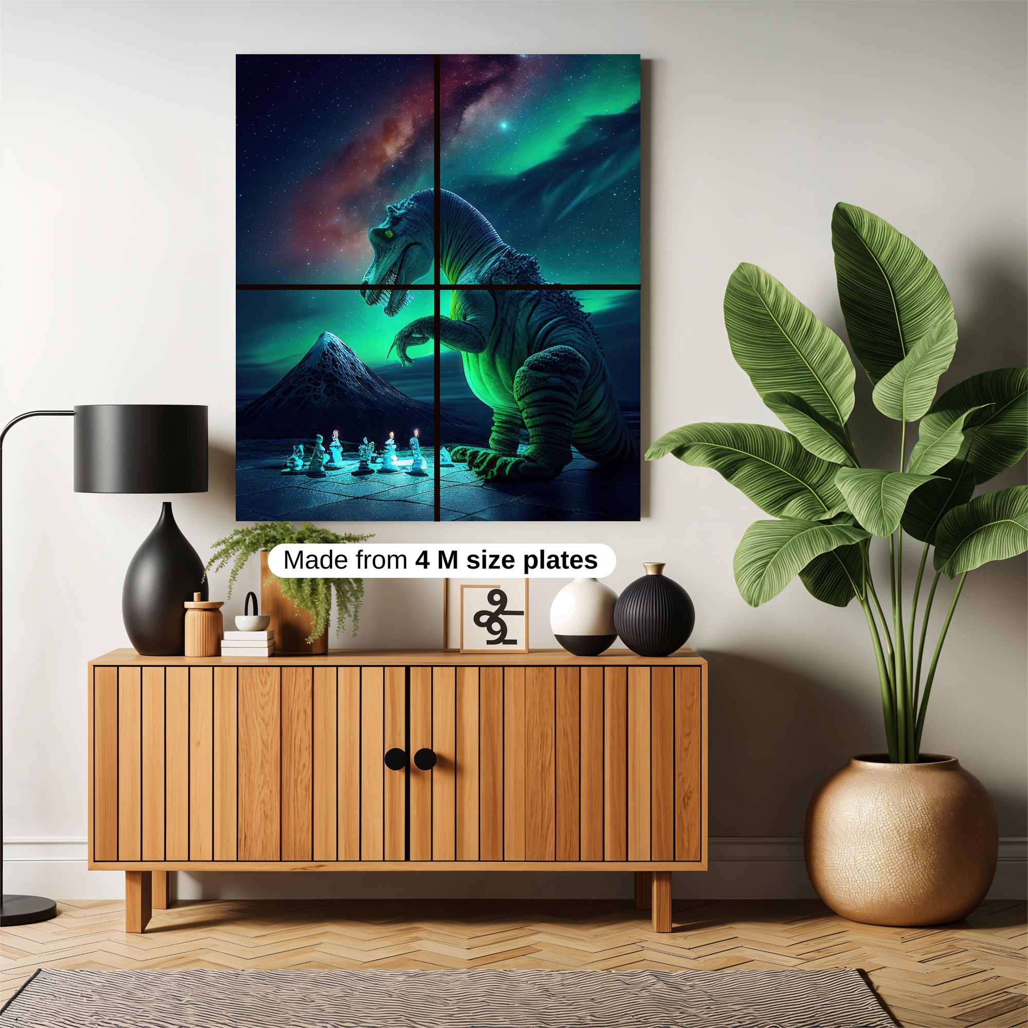 Dinosaur Contemplation Safe Wall Magnetic / M