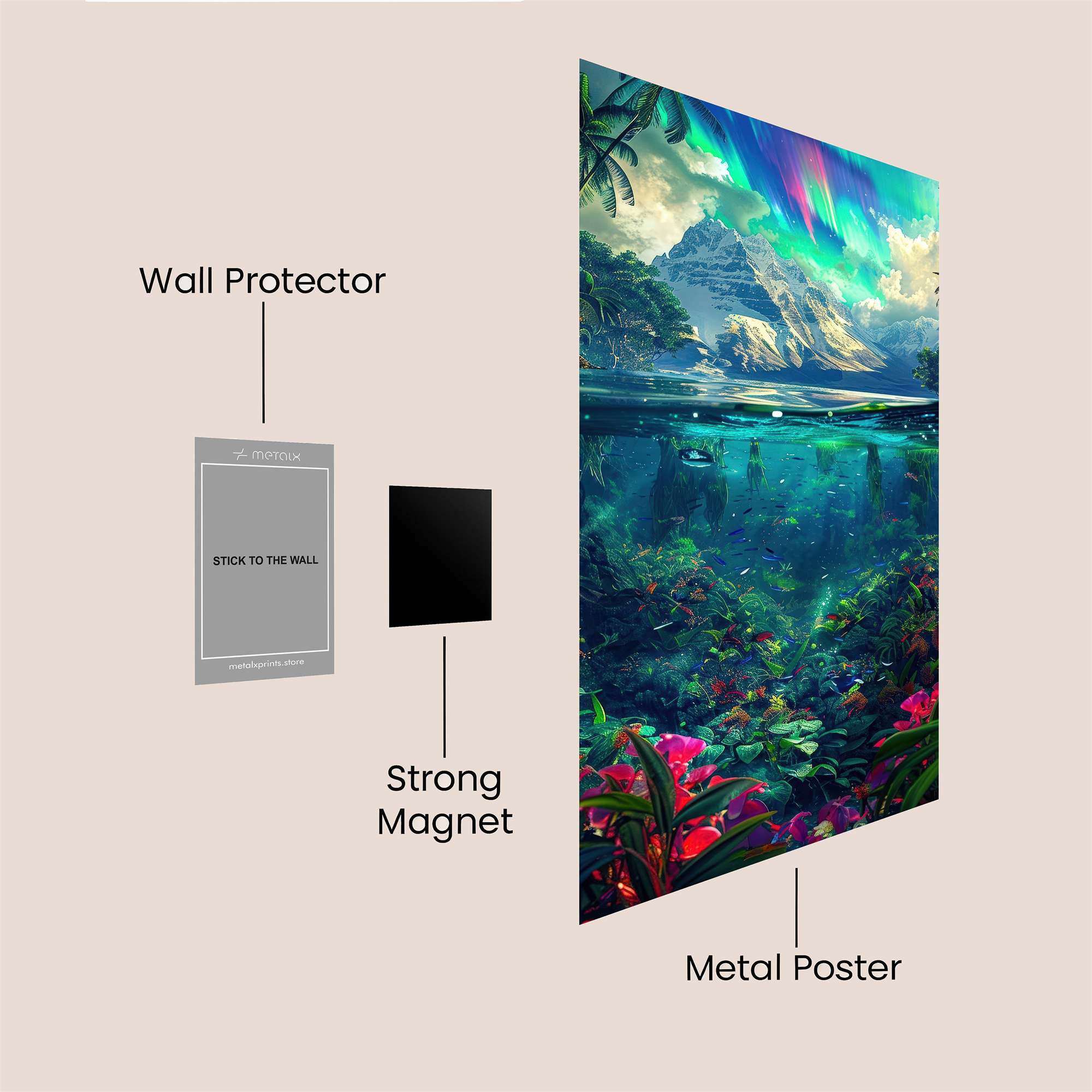 Aurora Paradise Safe Wall Magnetic / M
