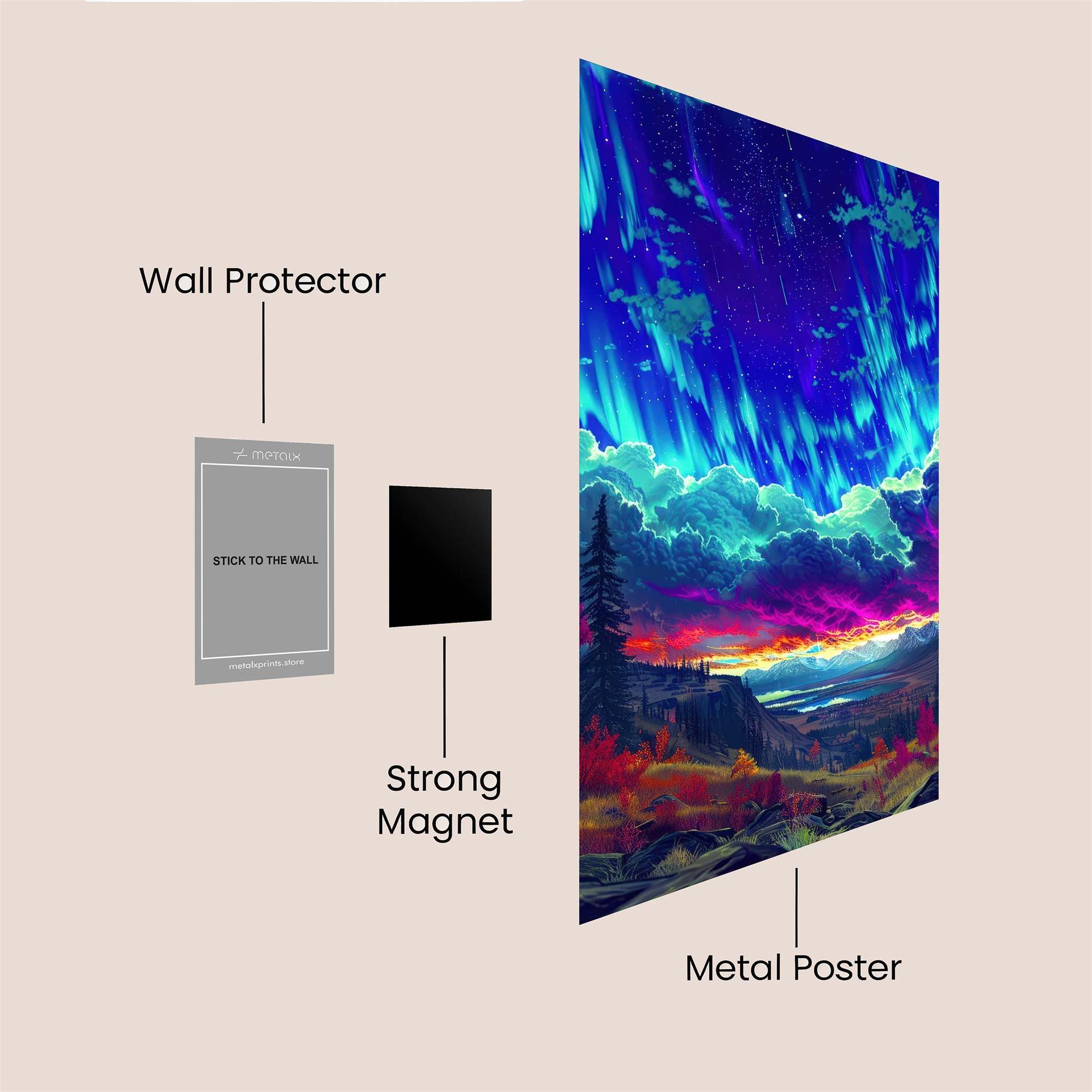 Aurora Dreamscape Safe Wall Magnetic / M