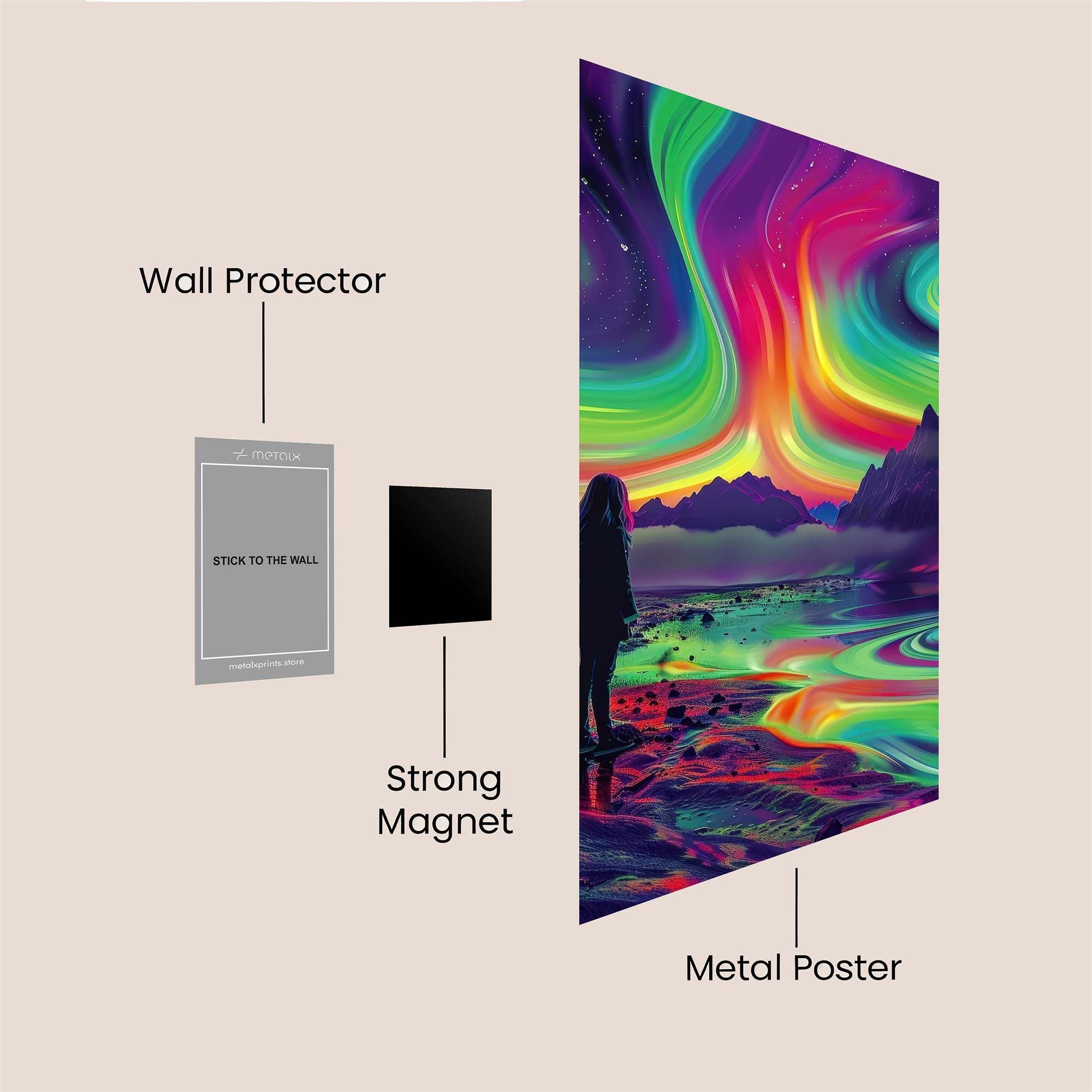 Aurora Dreamscape Safe Wall Magnetic / M