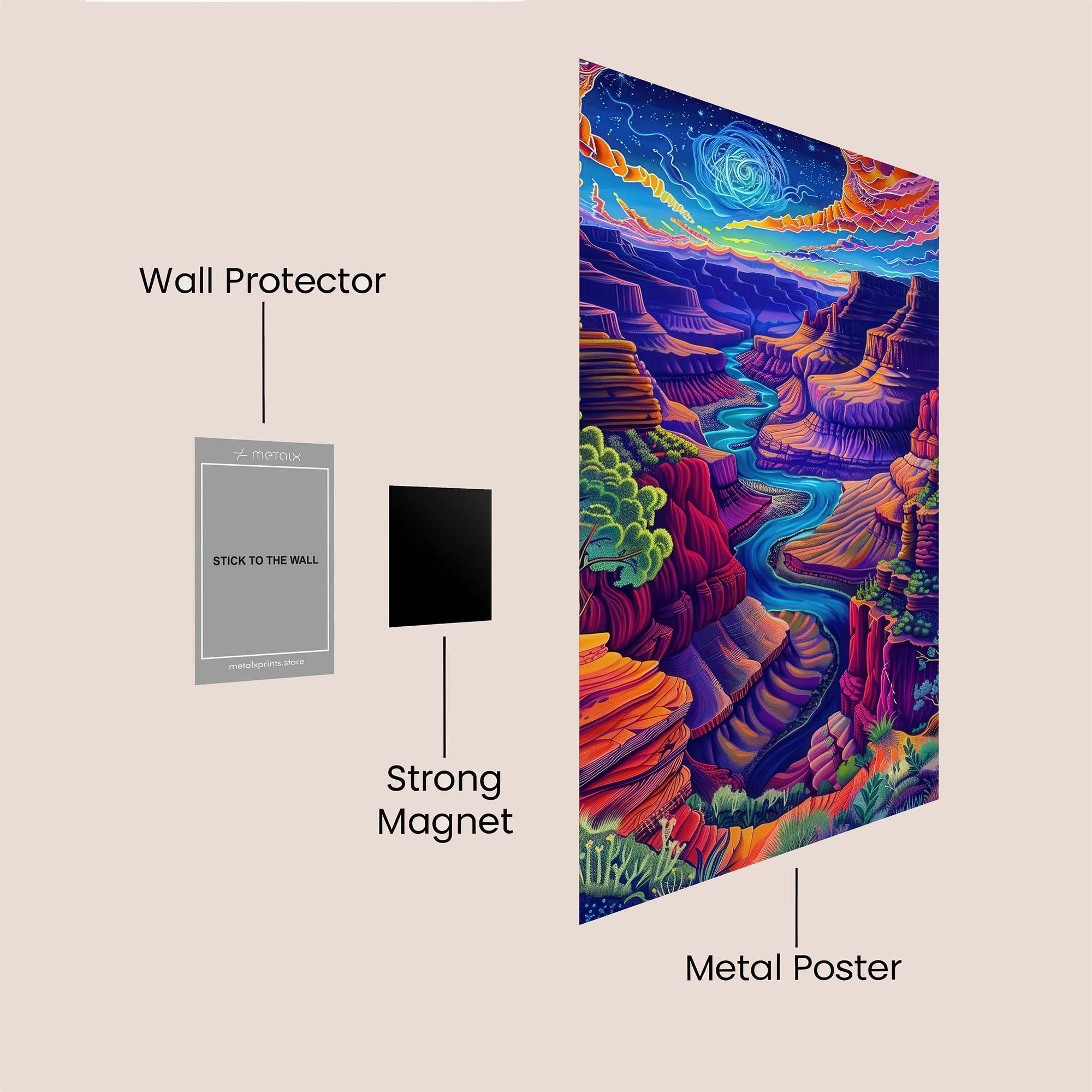 Canyon Dreamscape Safe Wall Magnetic / M