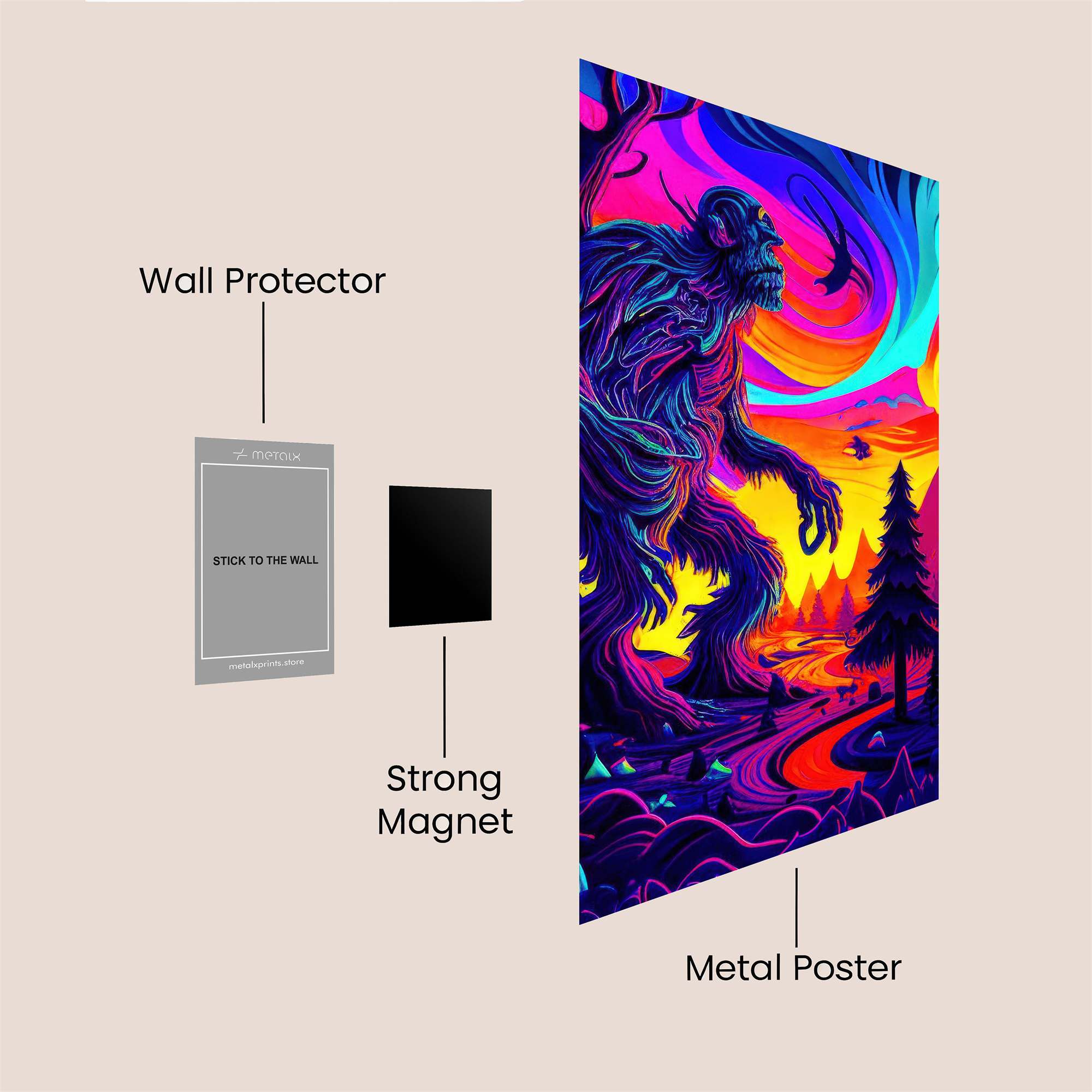 Bigfoot Dreamscape Safe Wall Magnetic / M