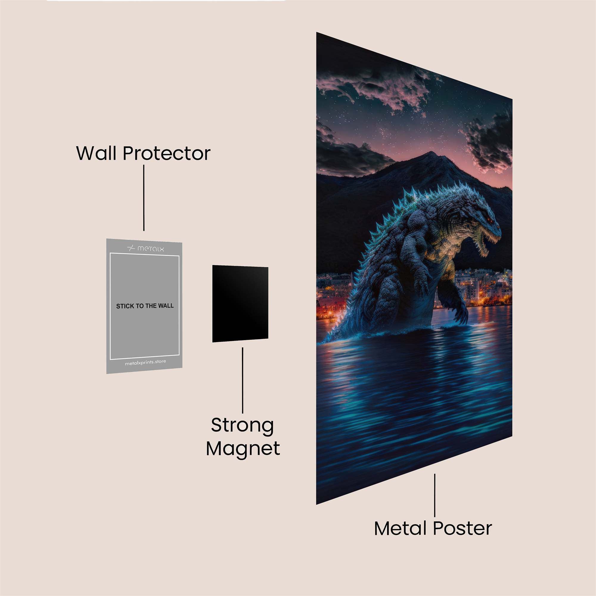 Godzilla Twilight Safe Wall Magnetic / M