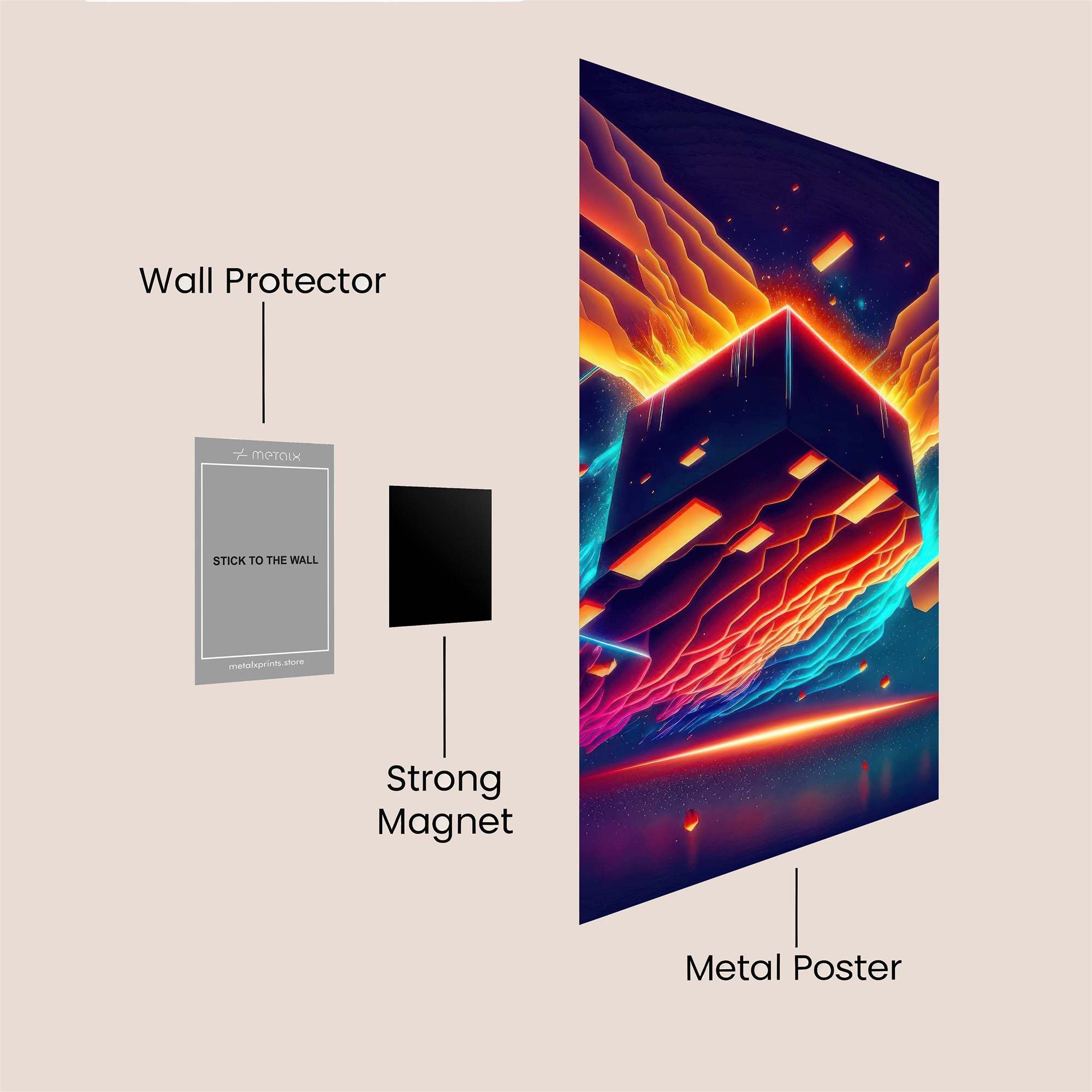 Cube Ignition Safe Wall Magnetic / M
