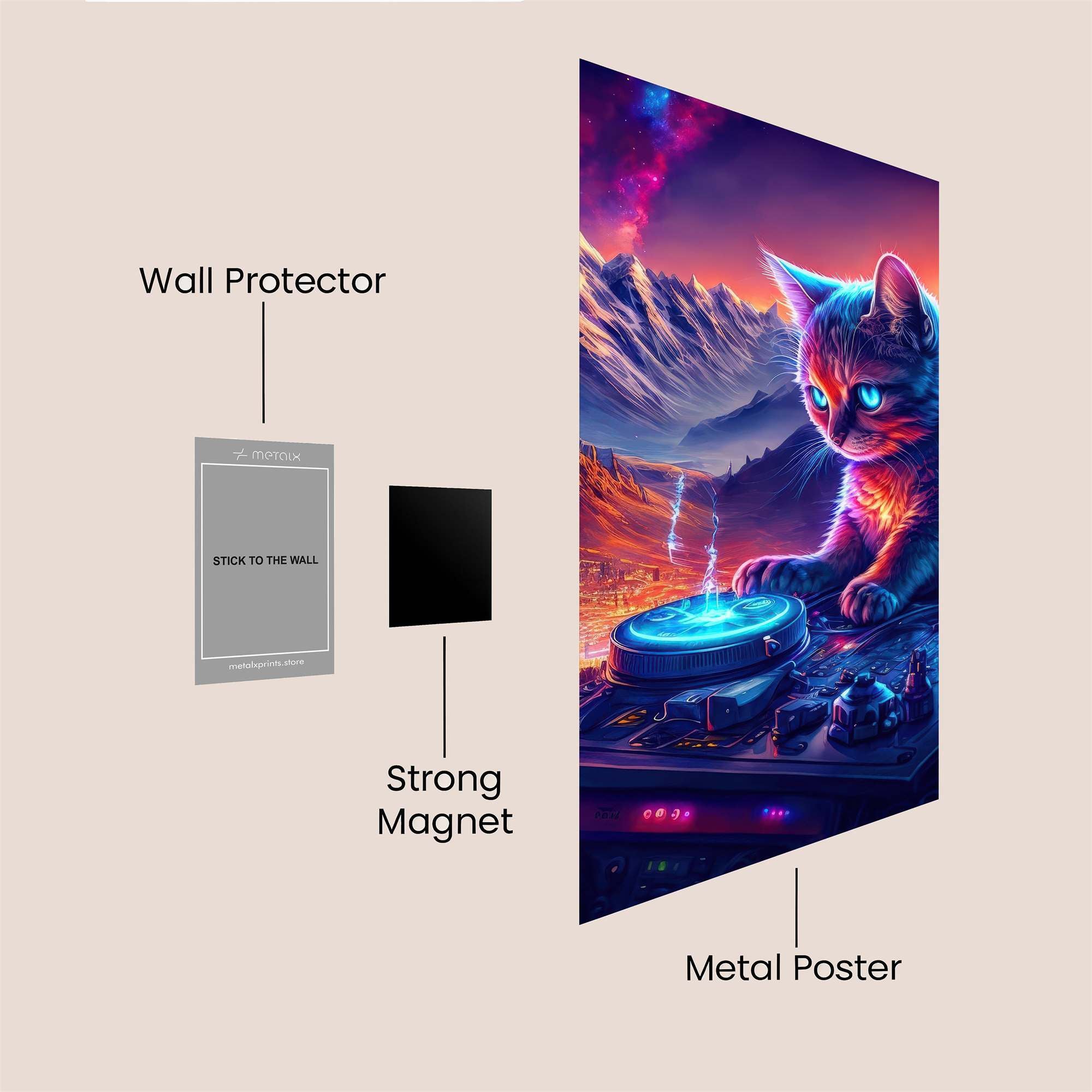 DJ Kitty Safe Wall Magnetic / M