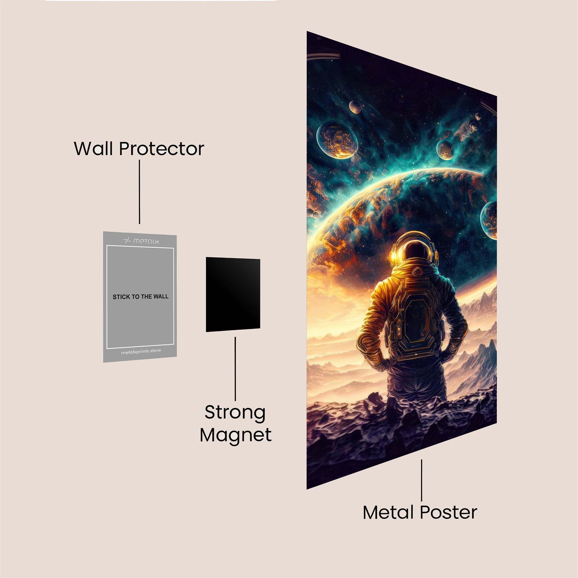 Astronaut Dreamscape Safe Wall Magnetic / M