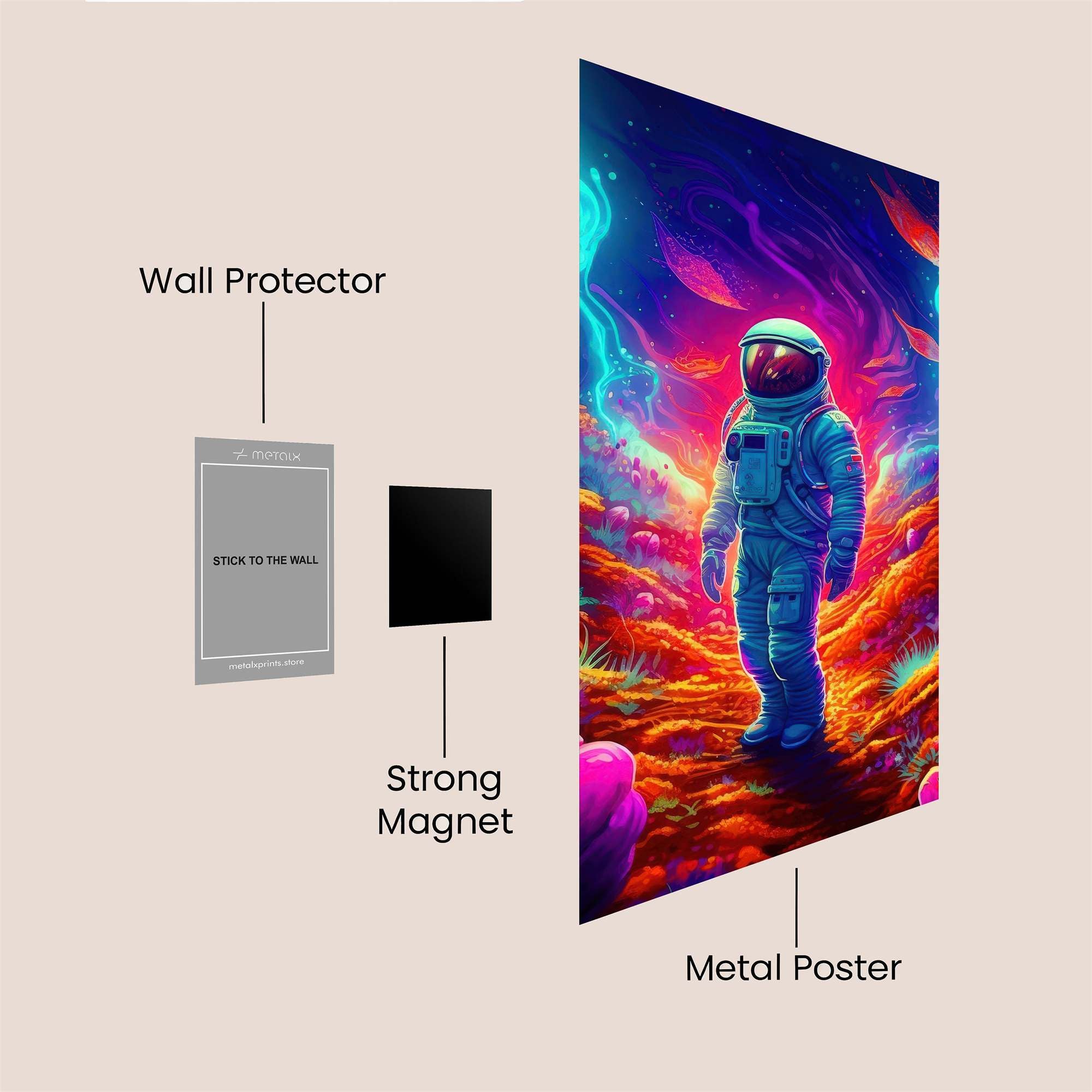 Astronaut Dreamscape Safe Wall Magnetic / M
