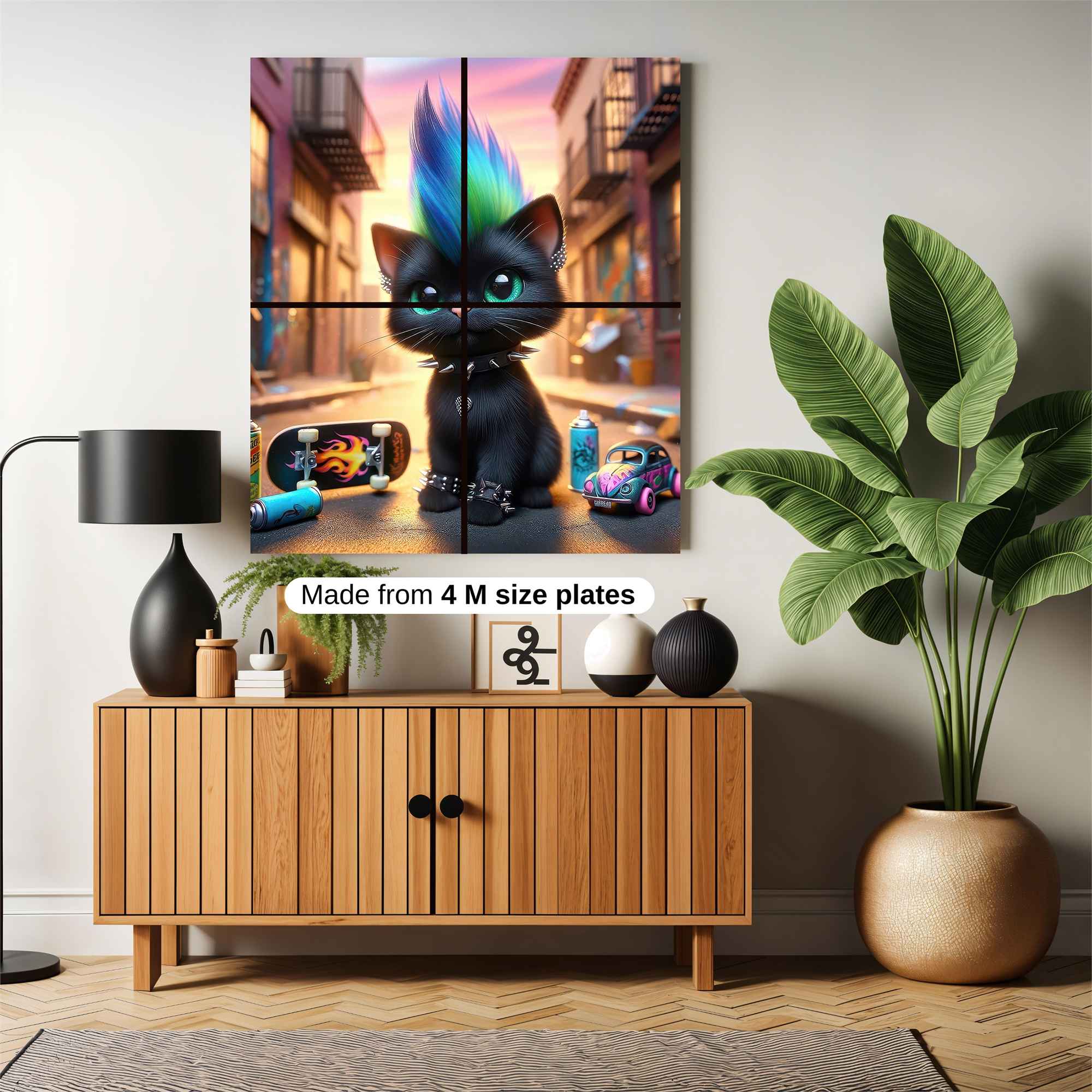Punk Kitten Safe Wall Magnetic / M