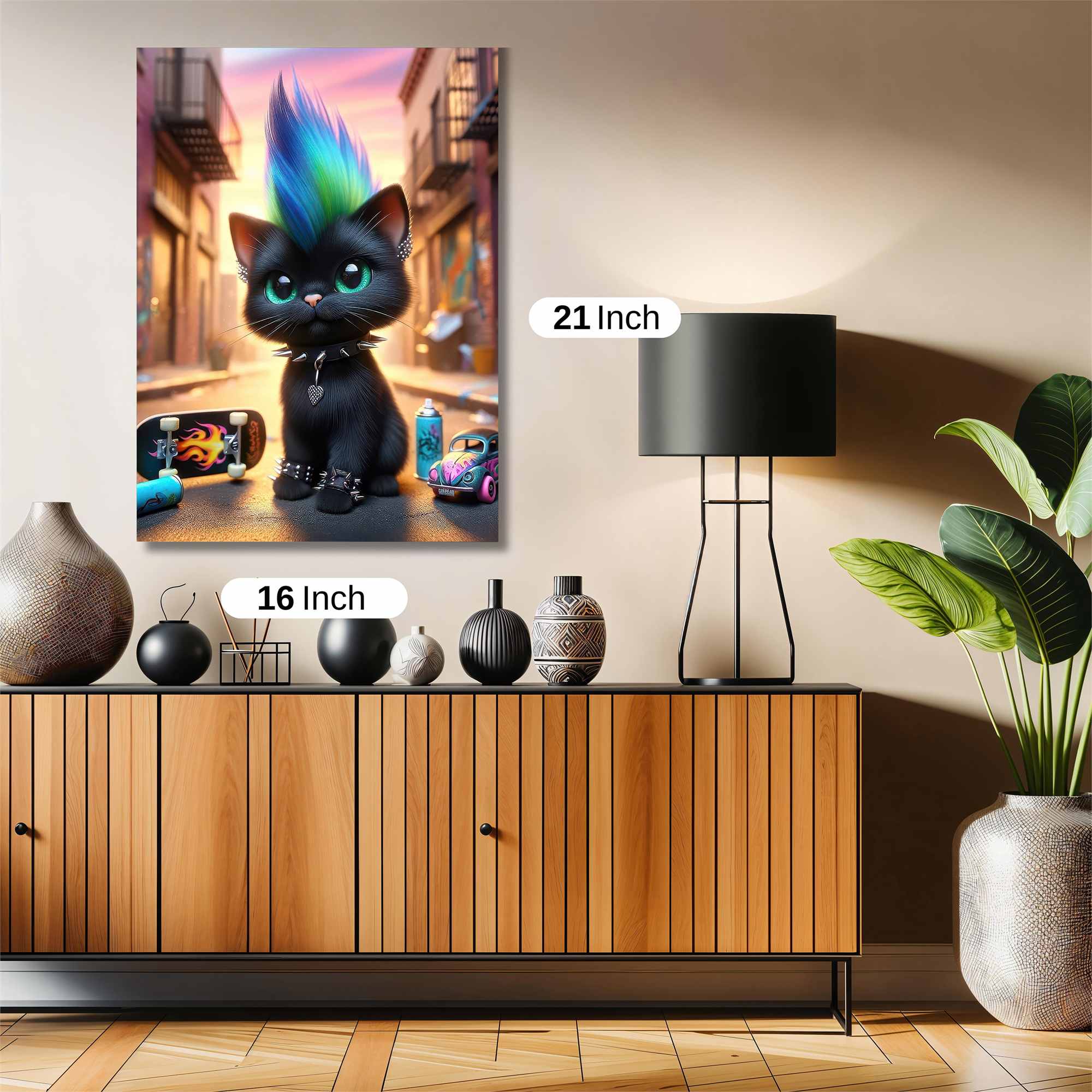 Punk Kitten Safe Wall Magnetic / M