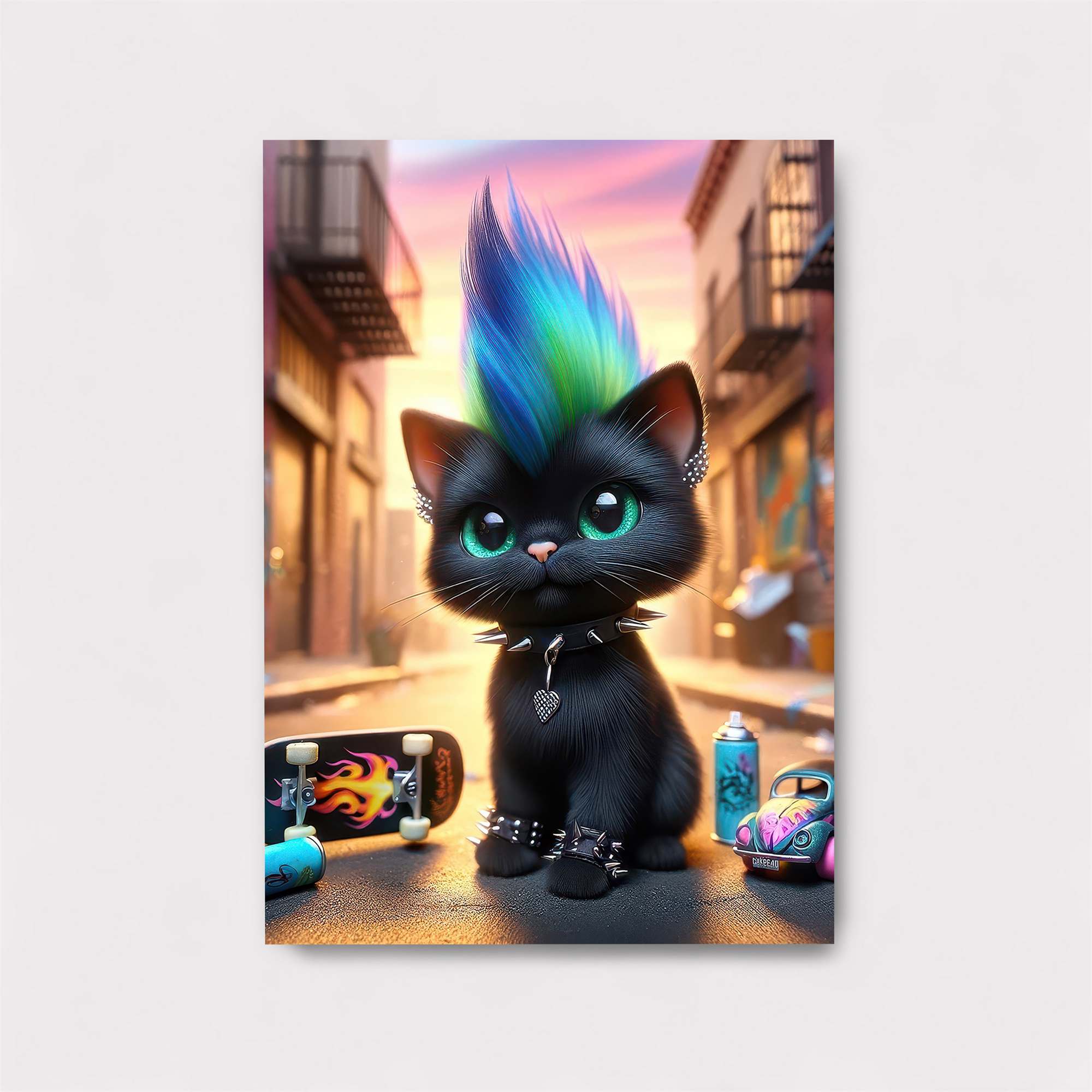 Punk Kitten Safe Wall Magnetic / M