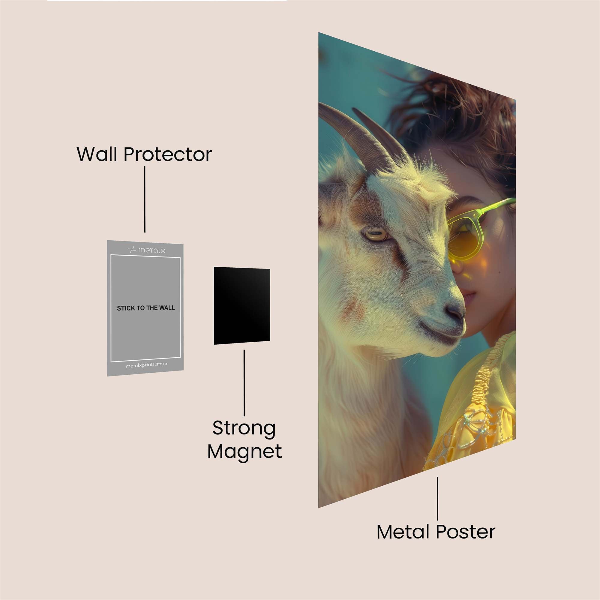 GoatWhimsy Safe Wall Magnetic / M