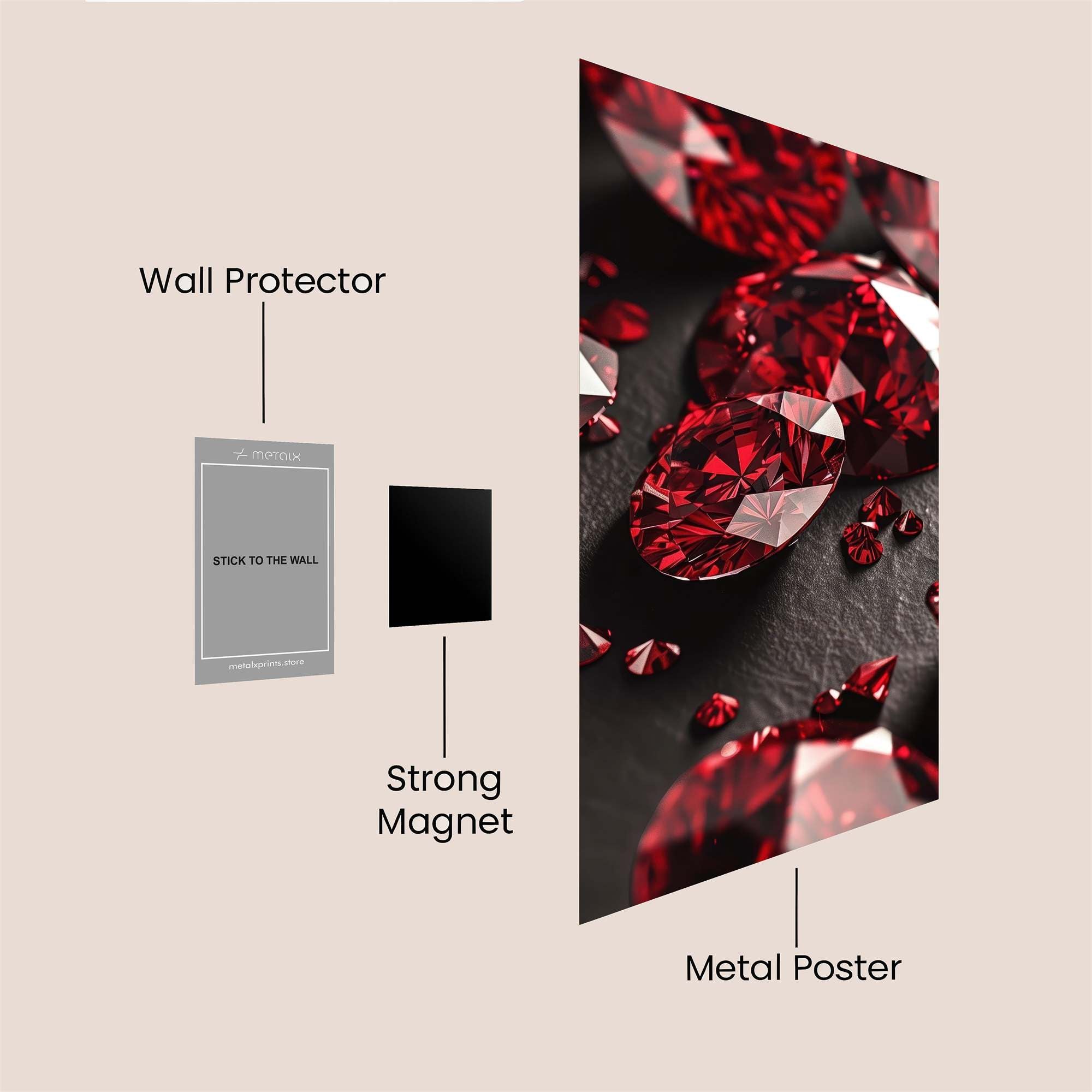 Ruby Radiance Safe Wall Magnetic / M