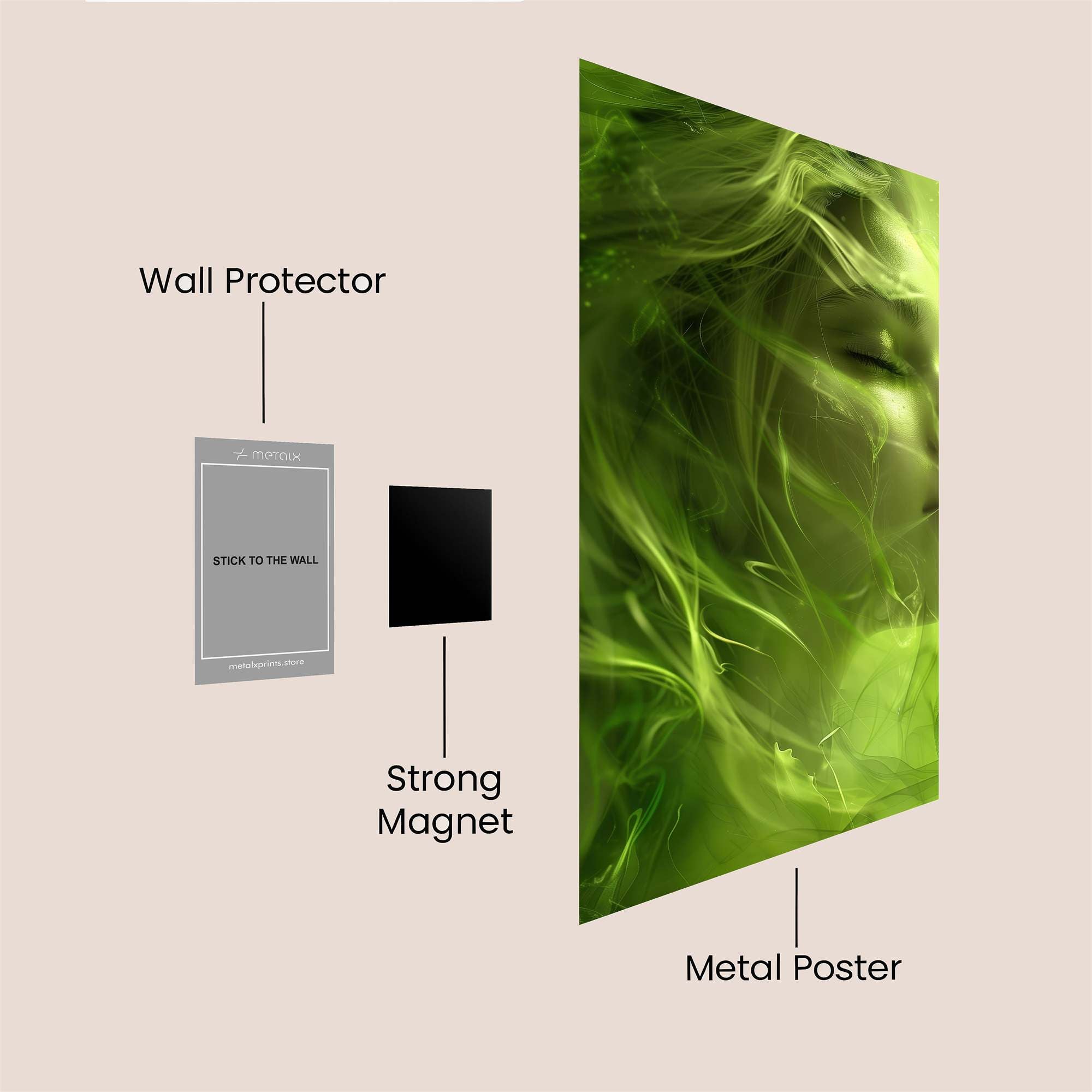 Emerald Serenity Safe Wall Magnetic / M