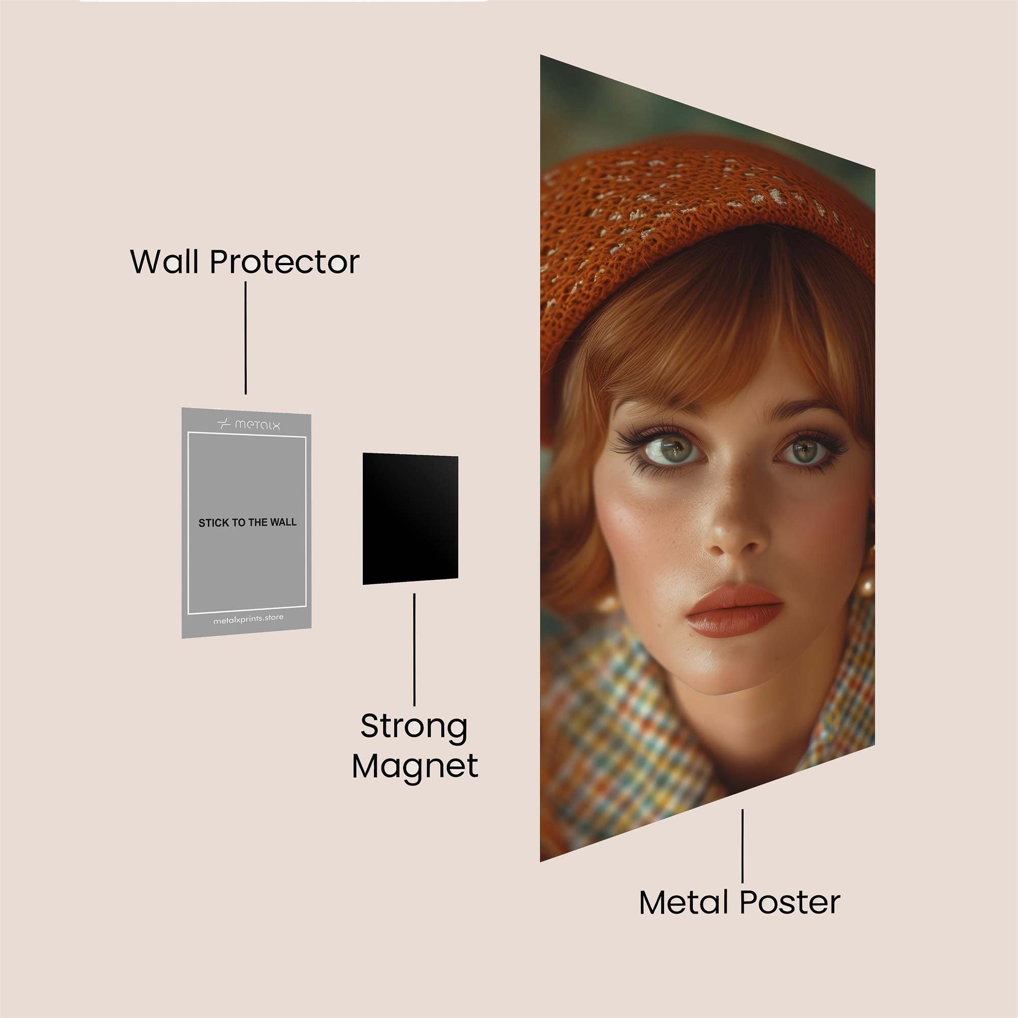 Retro Charm Safe Wall Magnetic / M